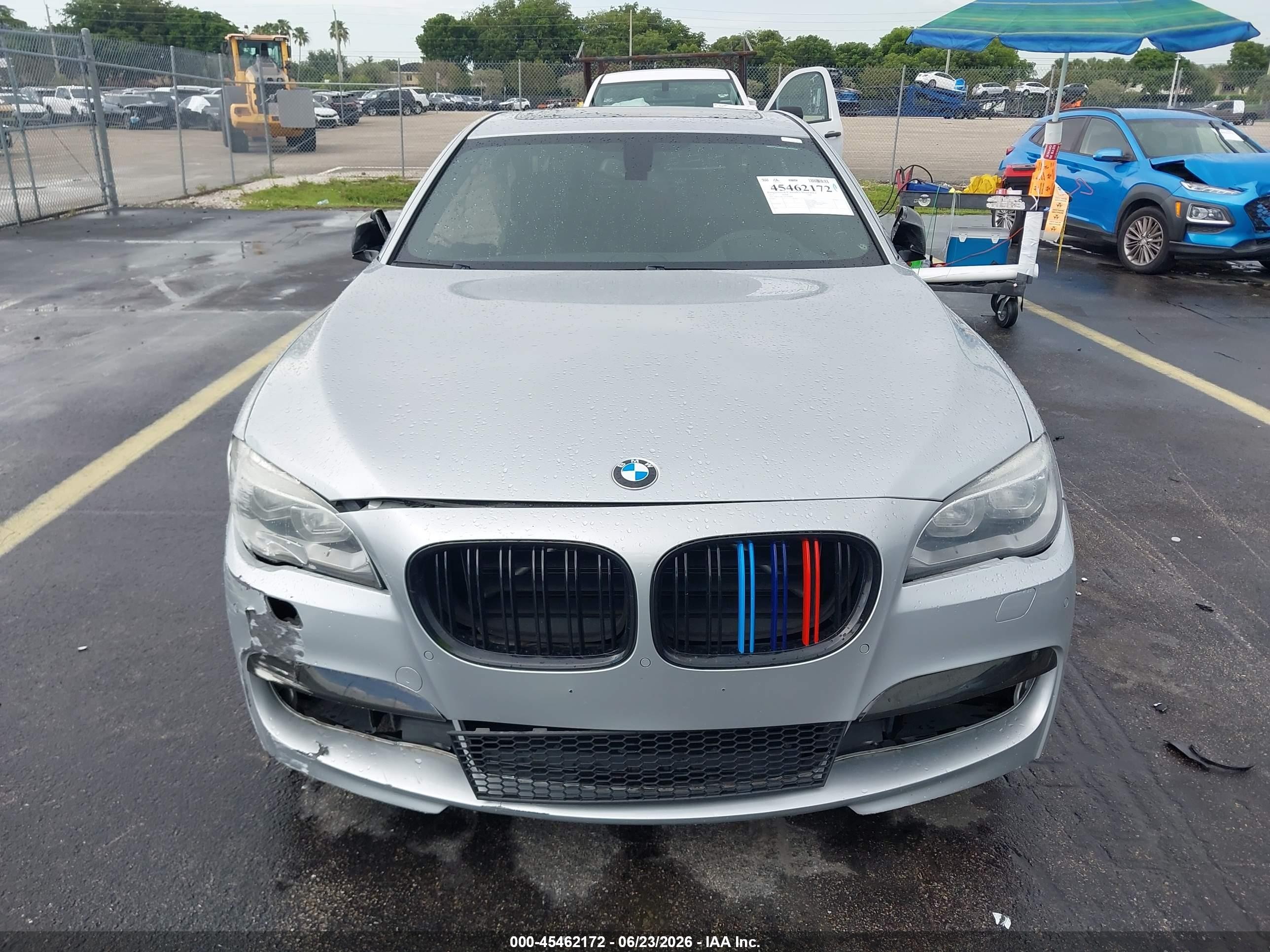 2015 Bmw 740i Gray vin: WBAYA6C5XFD826928