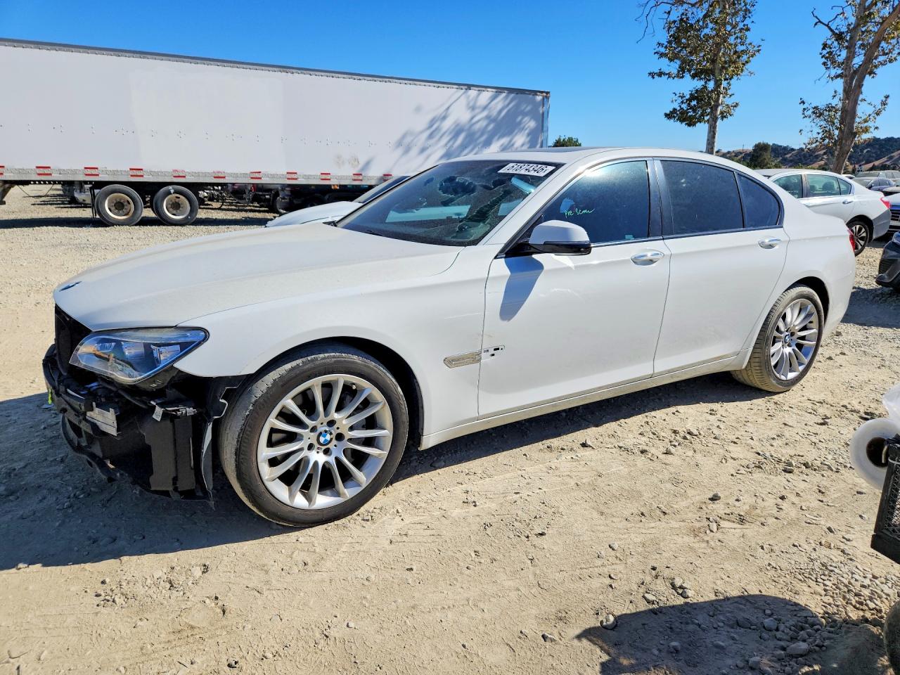 2015 Bmw 740 I White vin: WBAYA6C5XFD826959
