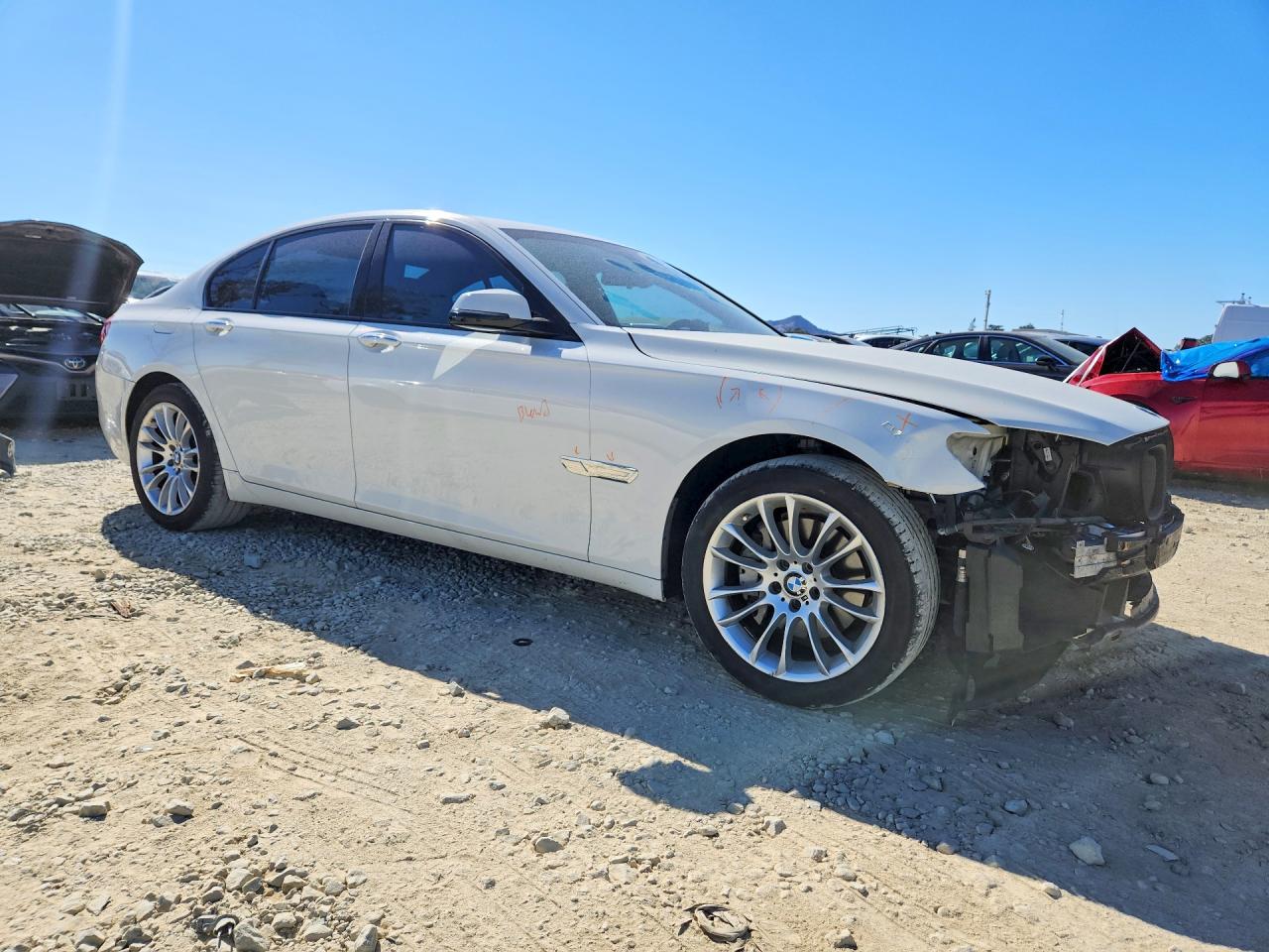 2015 Bmw 740 I White vin: WBAYA6C5XFD826959