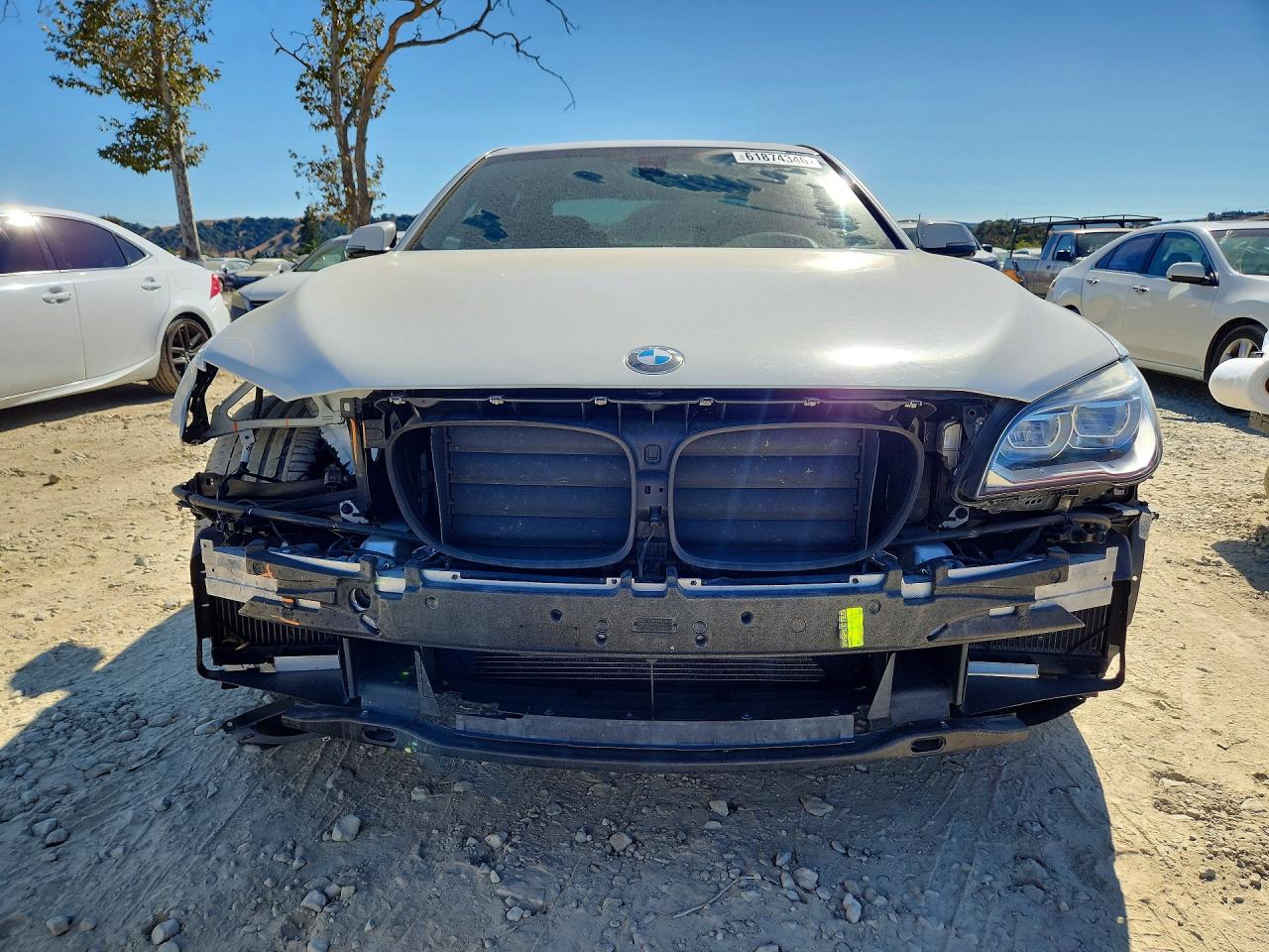 2015 Bmw 740 I White vin: WBAYA6C5XFD826959