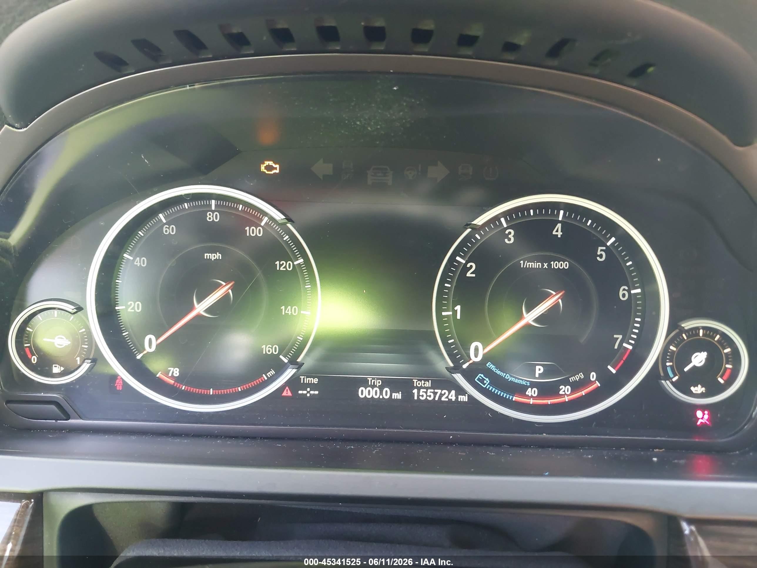 2015 Bmw 740i   Black vin: WBAYA6C5XFD827089