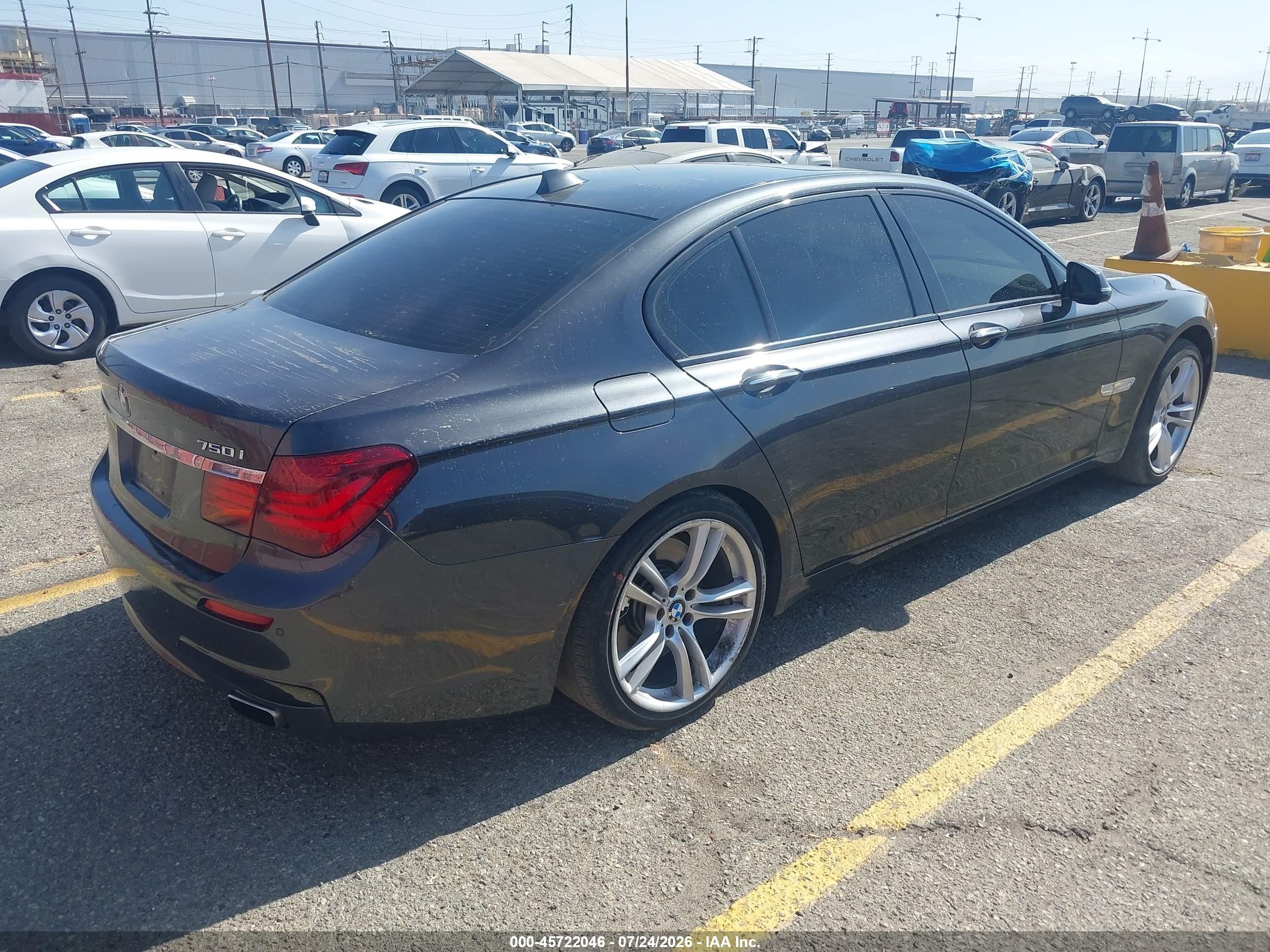 2014 Bmw 750i   Black vin: WBAYA8C50ED824986