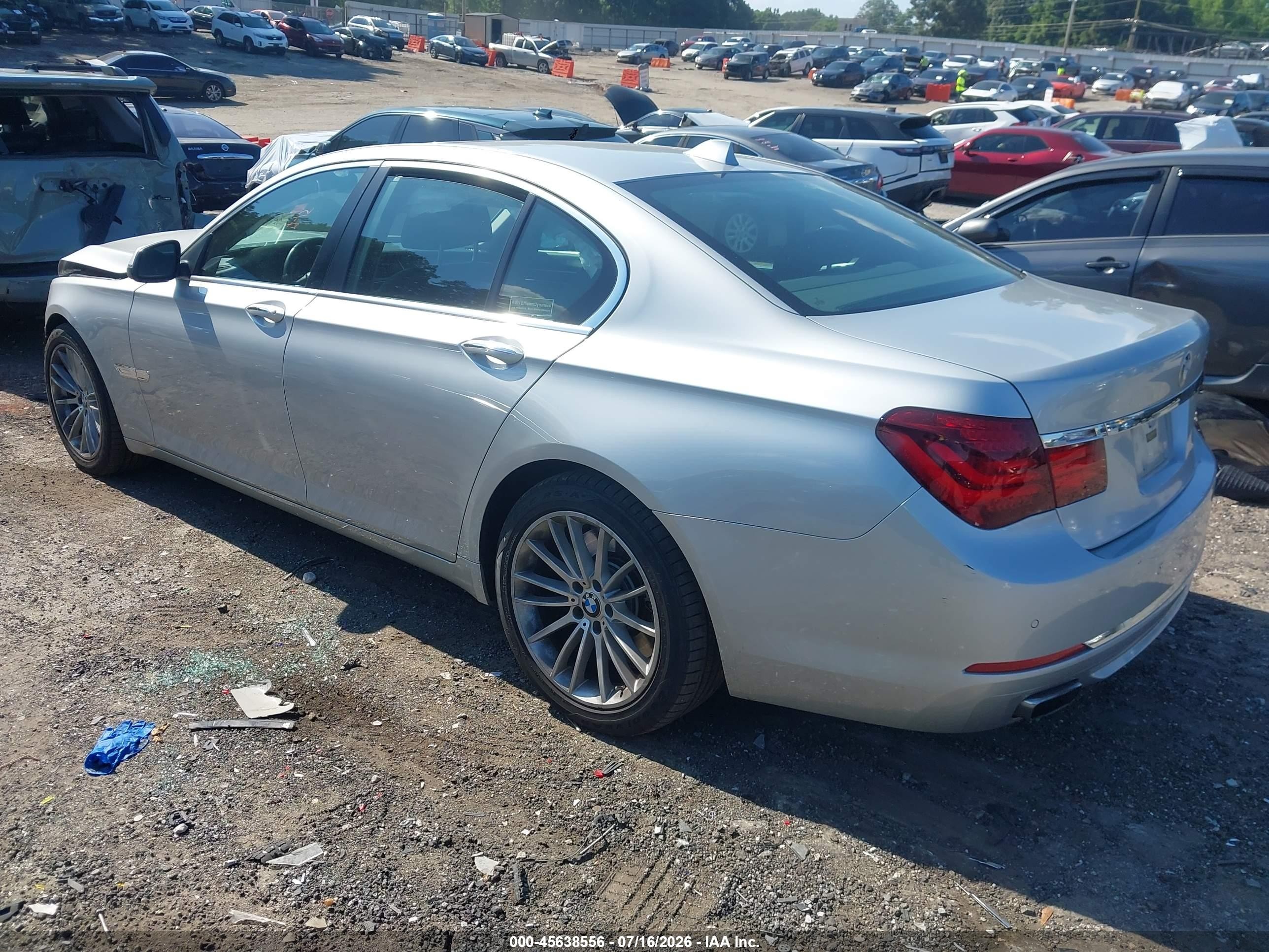 2014 Bmw 750i   Silver vin: WBAYA8C51ED825337
