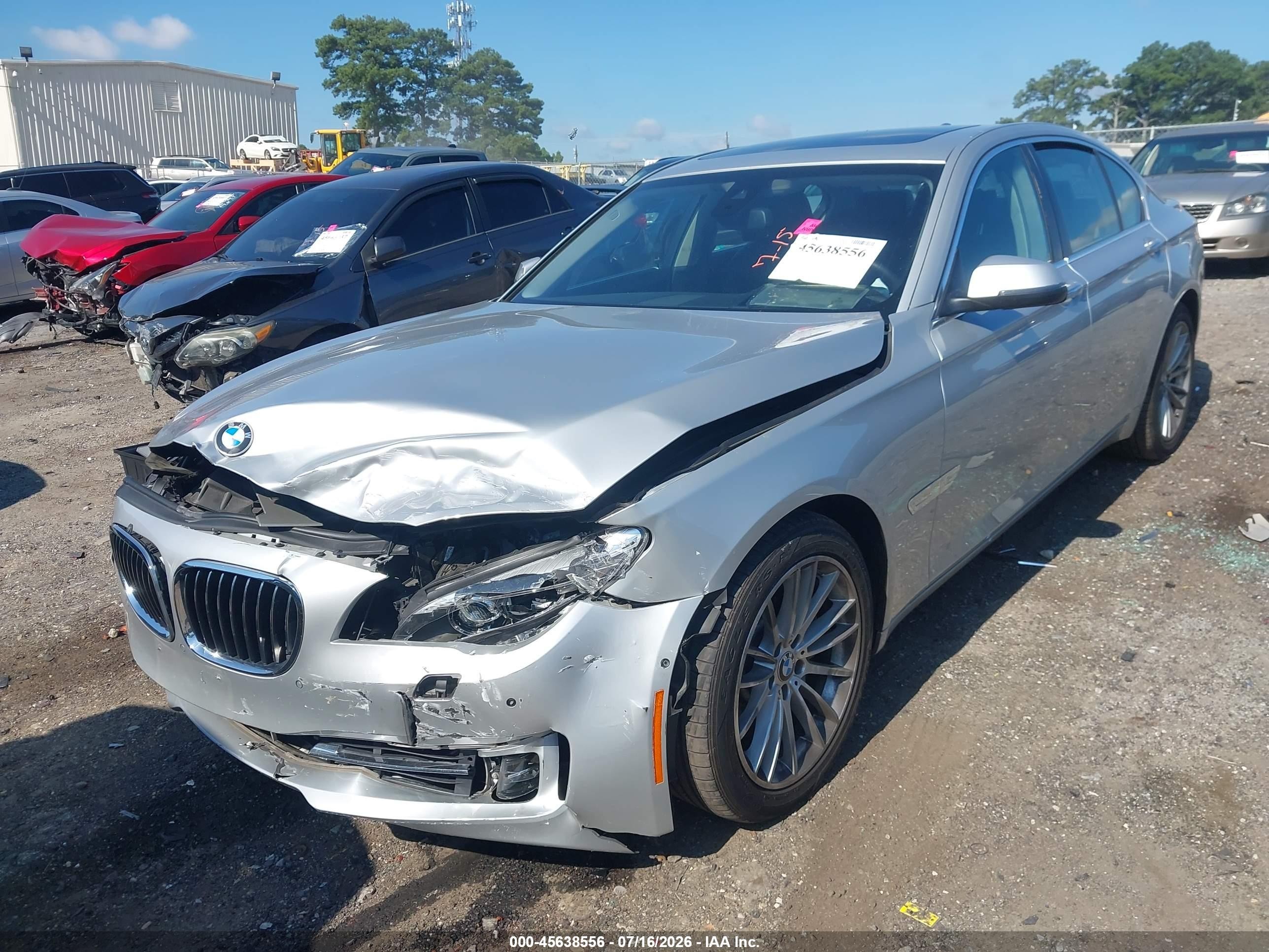 2014 Bmw 750i   Silver vin: WBAYA8C51ED825337