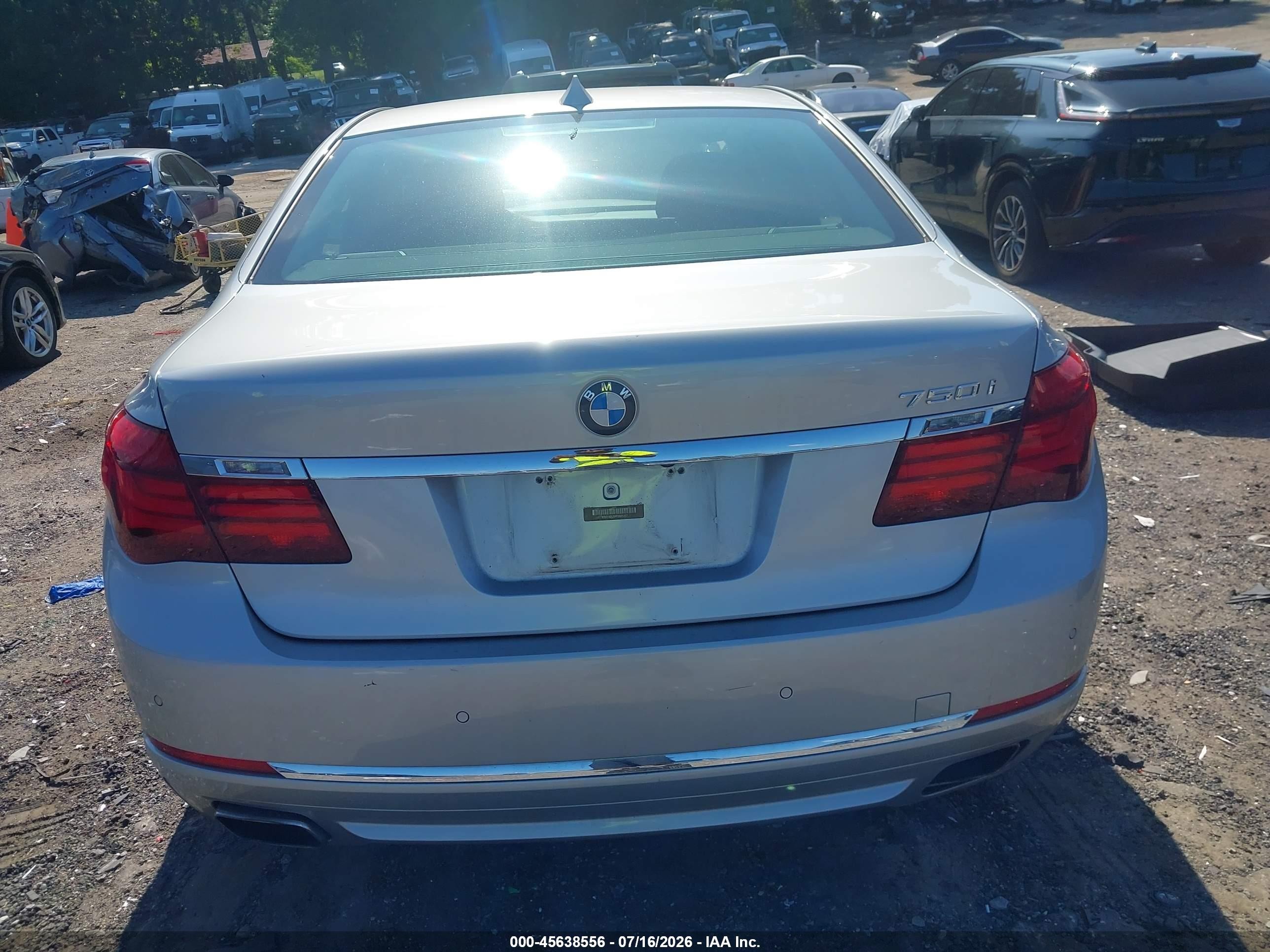 2014 Bmw 750i   Silver vin: WBAYA8C51ED825337