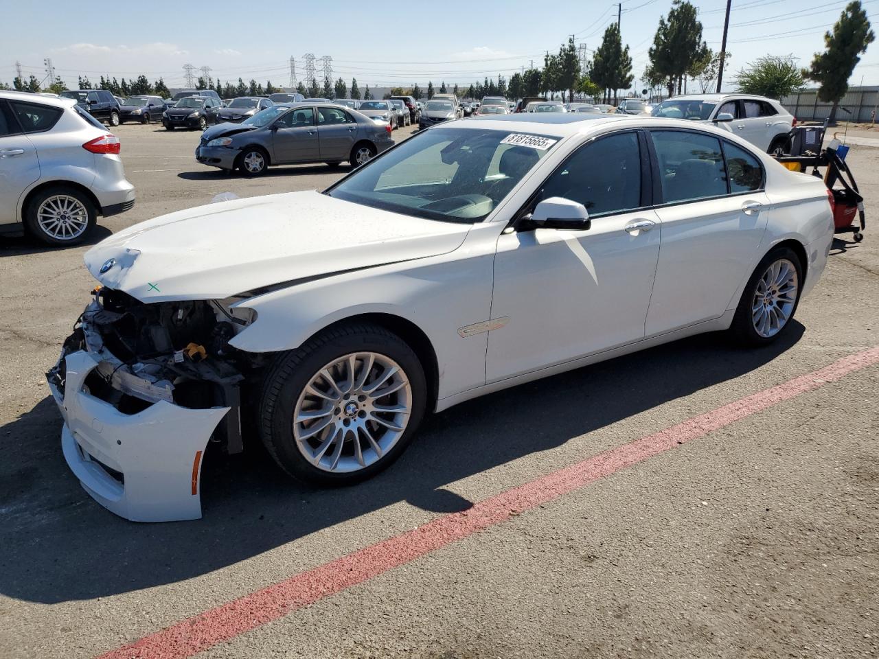 2013 Bmw 750 I White vin: WBAYA8C52DD227658