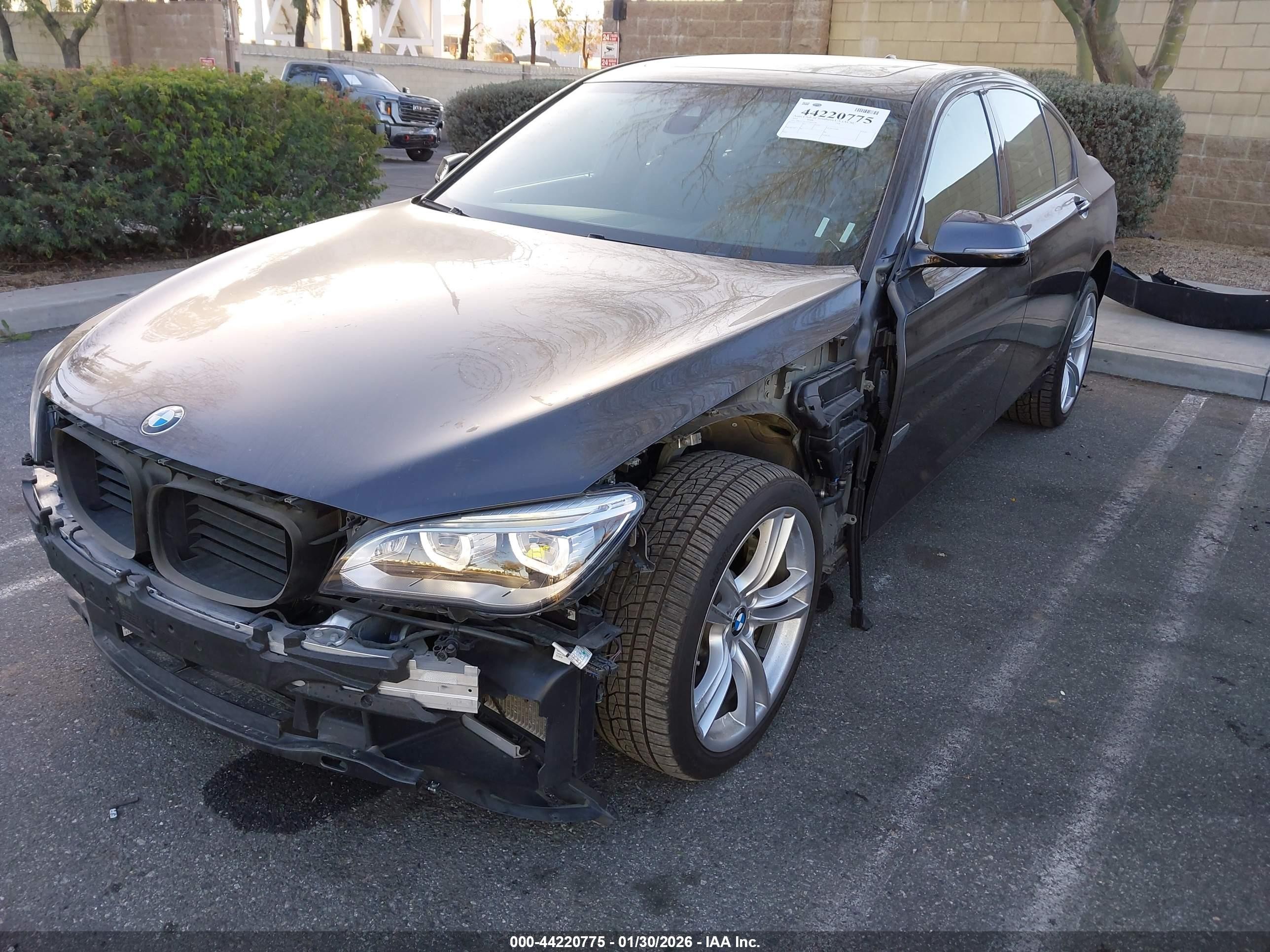 2014 Bmw 750i   Gray vin: WBAYA8C53ED825338
