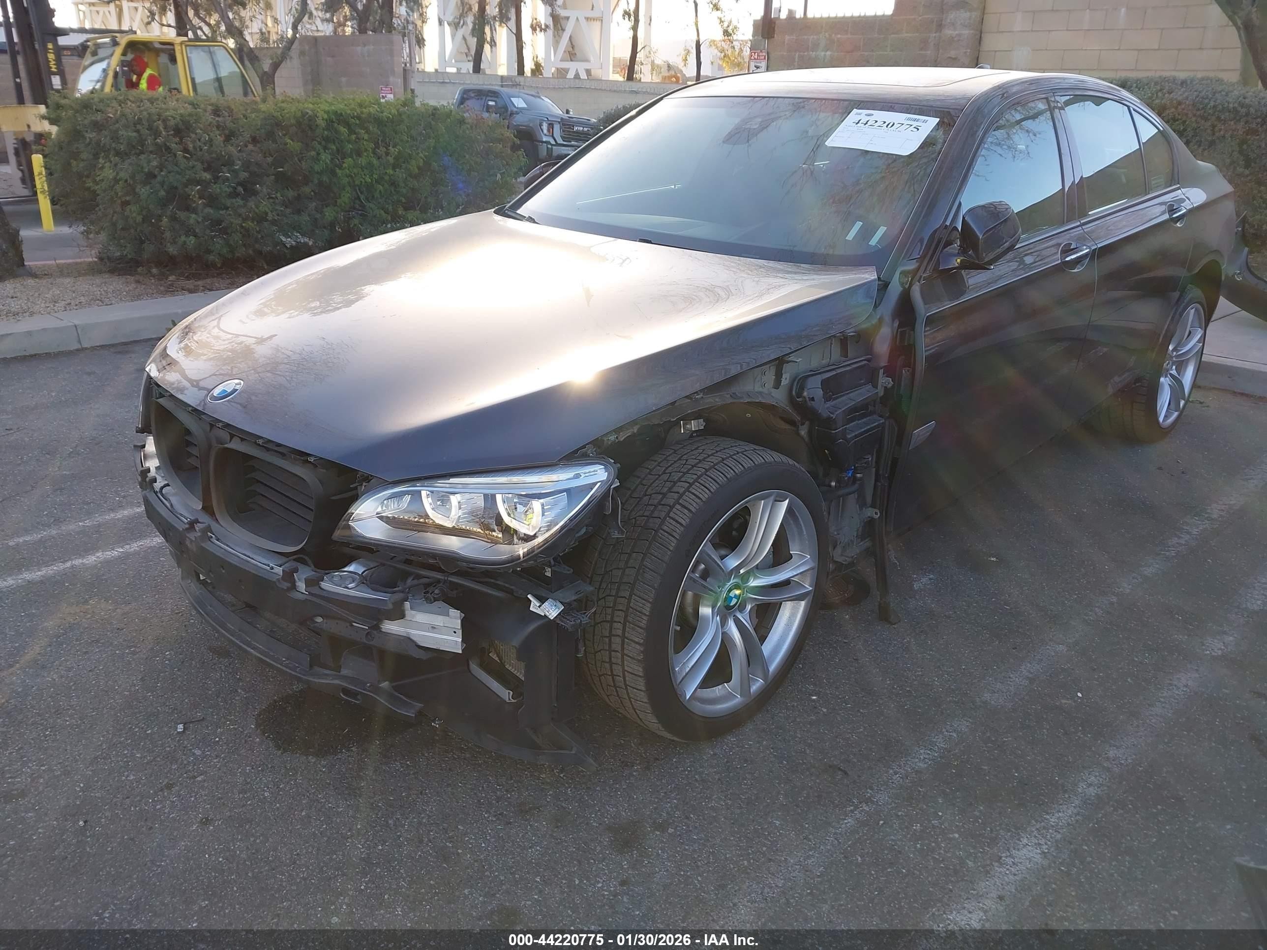 2014 Bmw 750i   Gray vin: WBAYA8C53ED825338