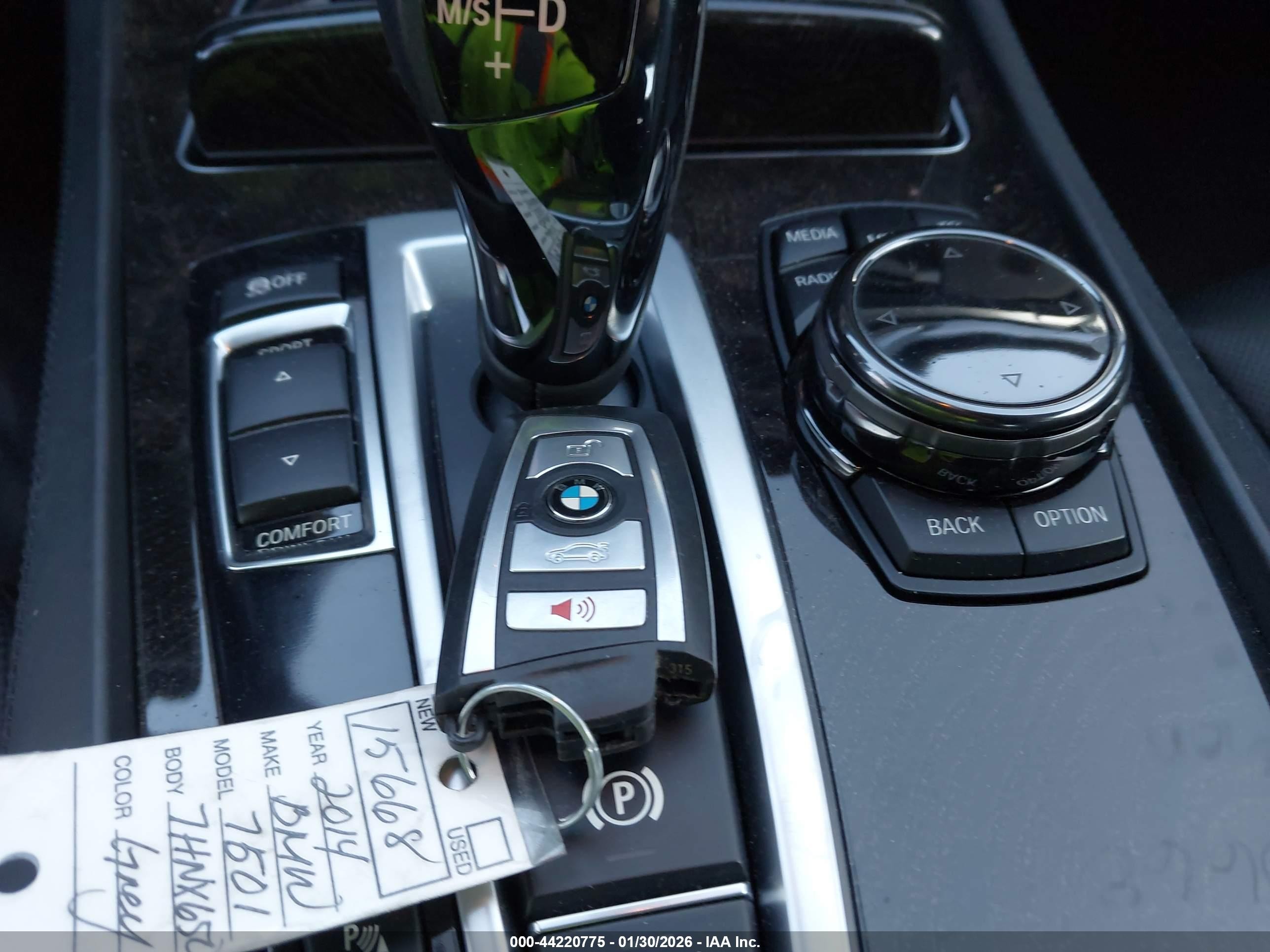 2014 Bmw 750i   Gray vin: WBAYA8C53ED825338