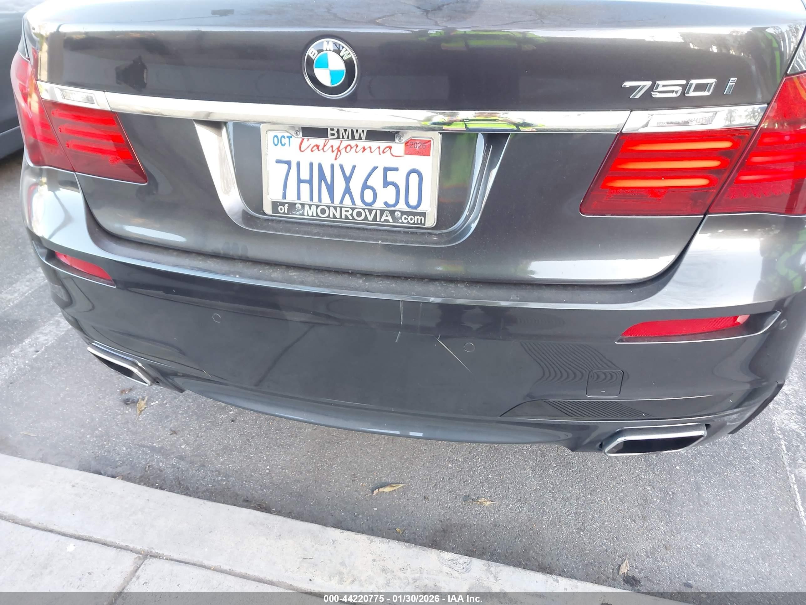2014 Bmw 750i   Gray vin: WBAYA8C53ED825338