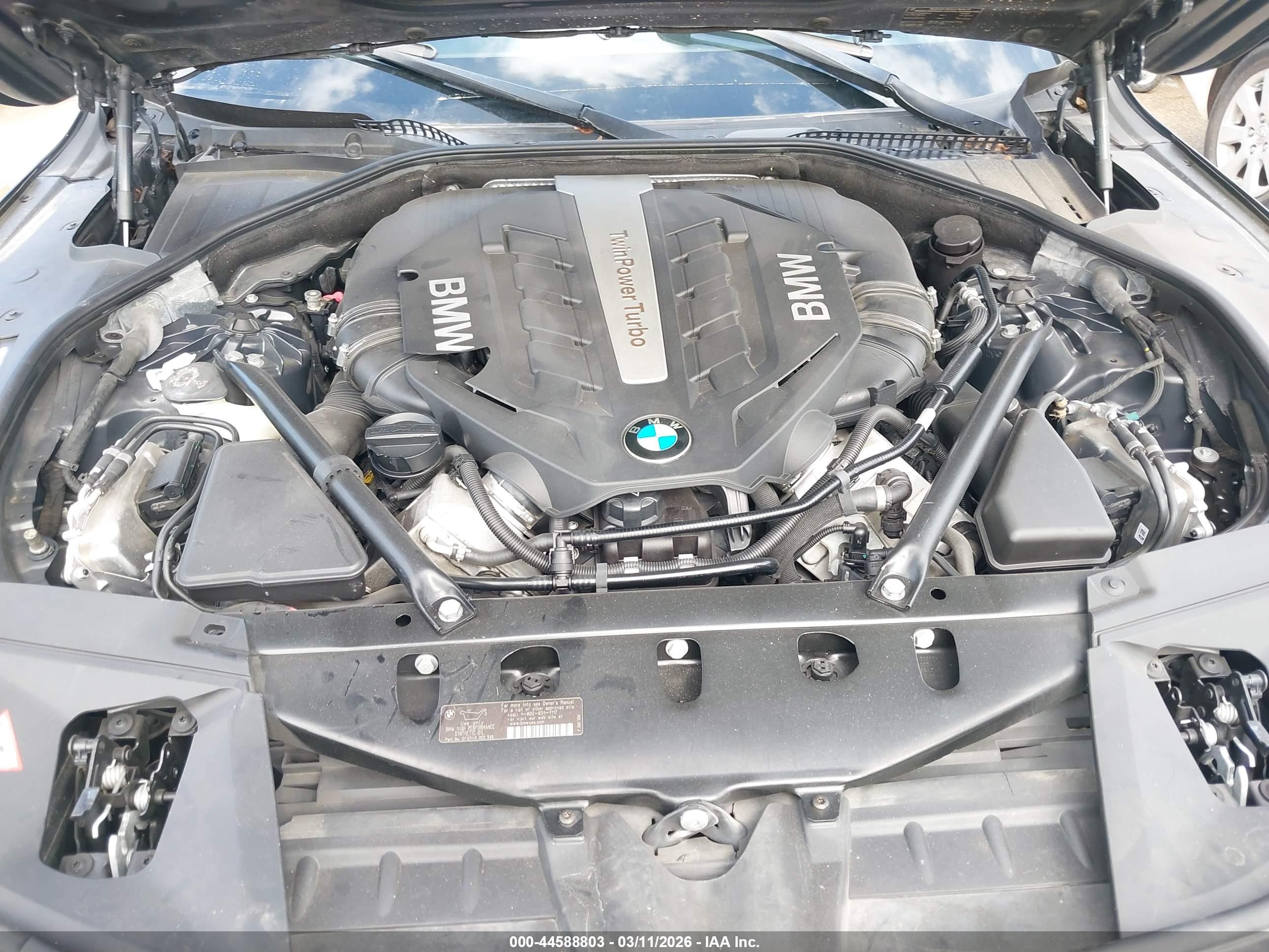 2013 Bmw 750i   Black vin: WBAYA8C54DD227662