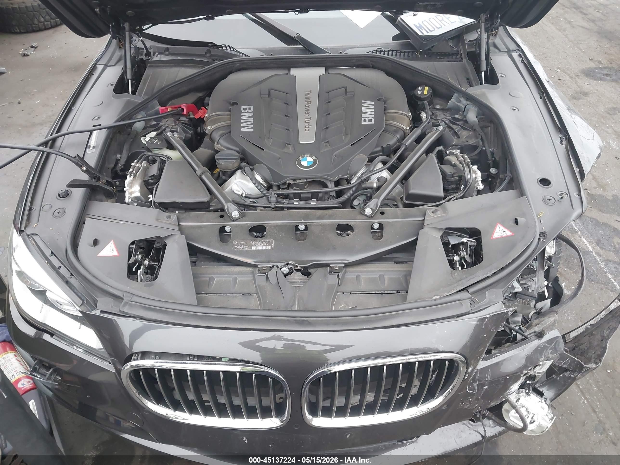 2015 Bmw 750i   Black vin: WBAYA8C57FGK19704