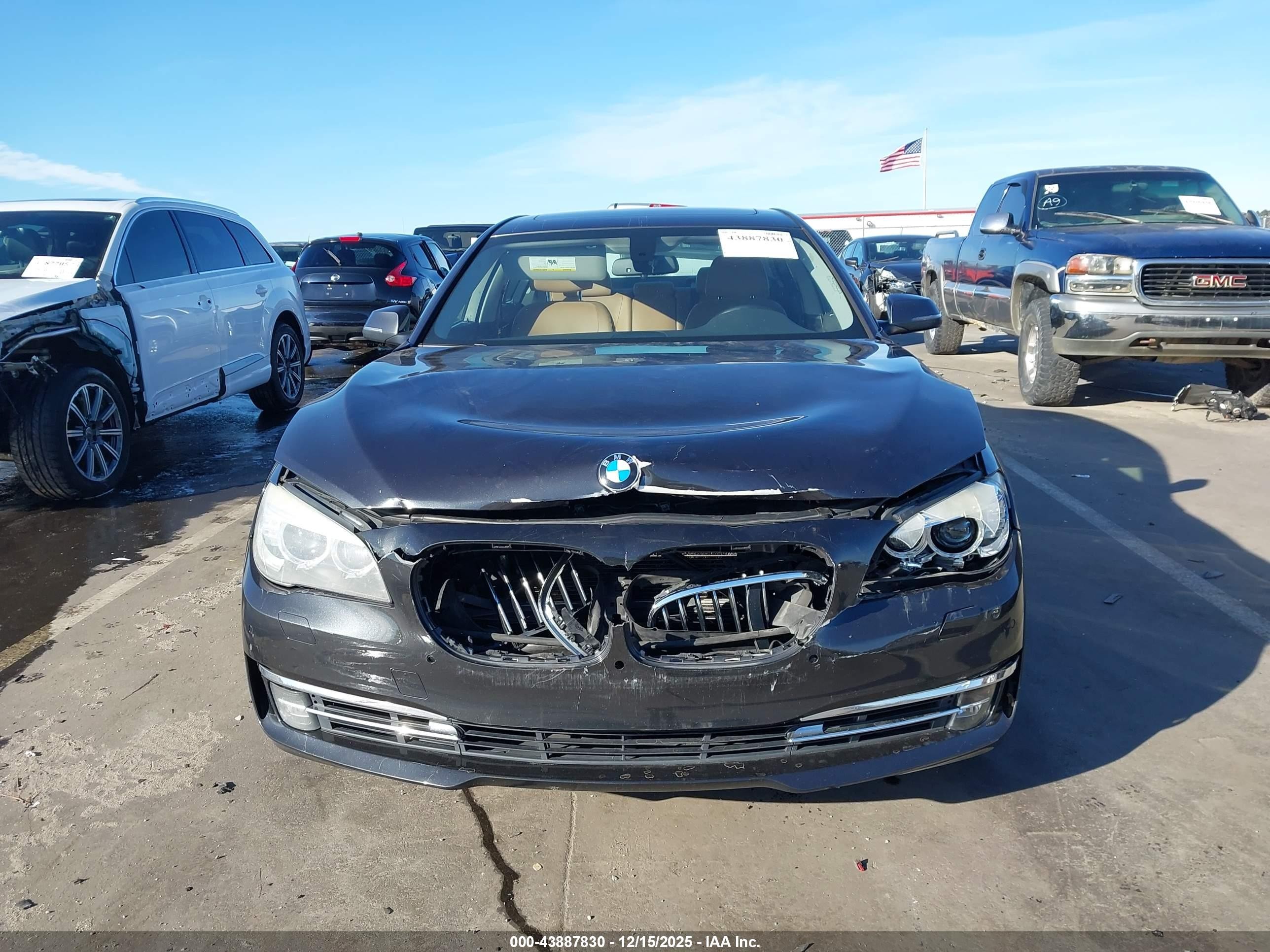 2014 Bmw 750i   Gray vin: WBAYA8C58ED825030