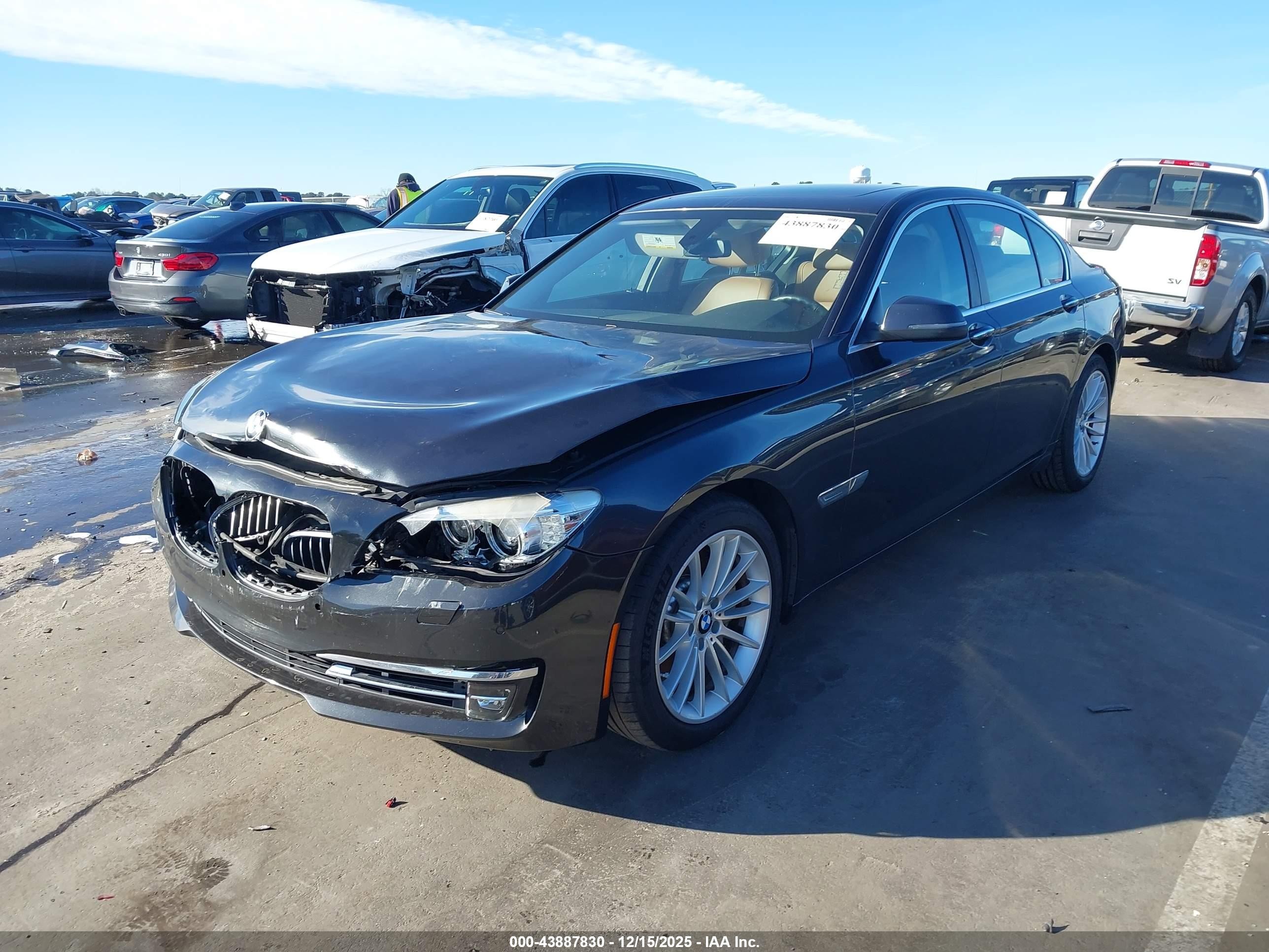 2014 Bmw 750i   Gray vin: WBAYA8C58ED825030