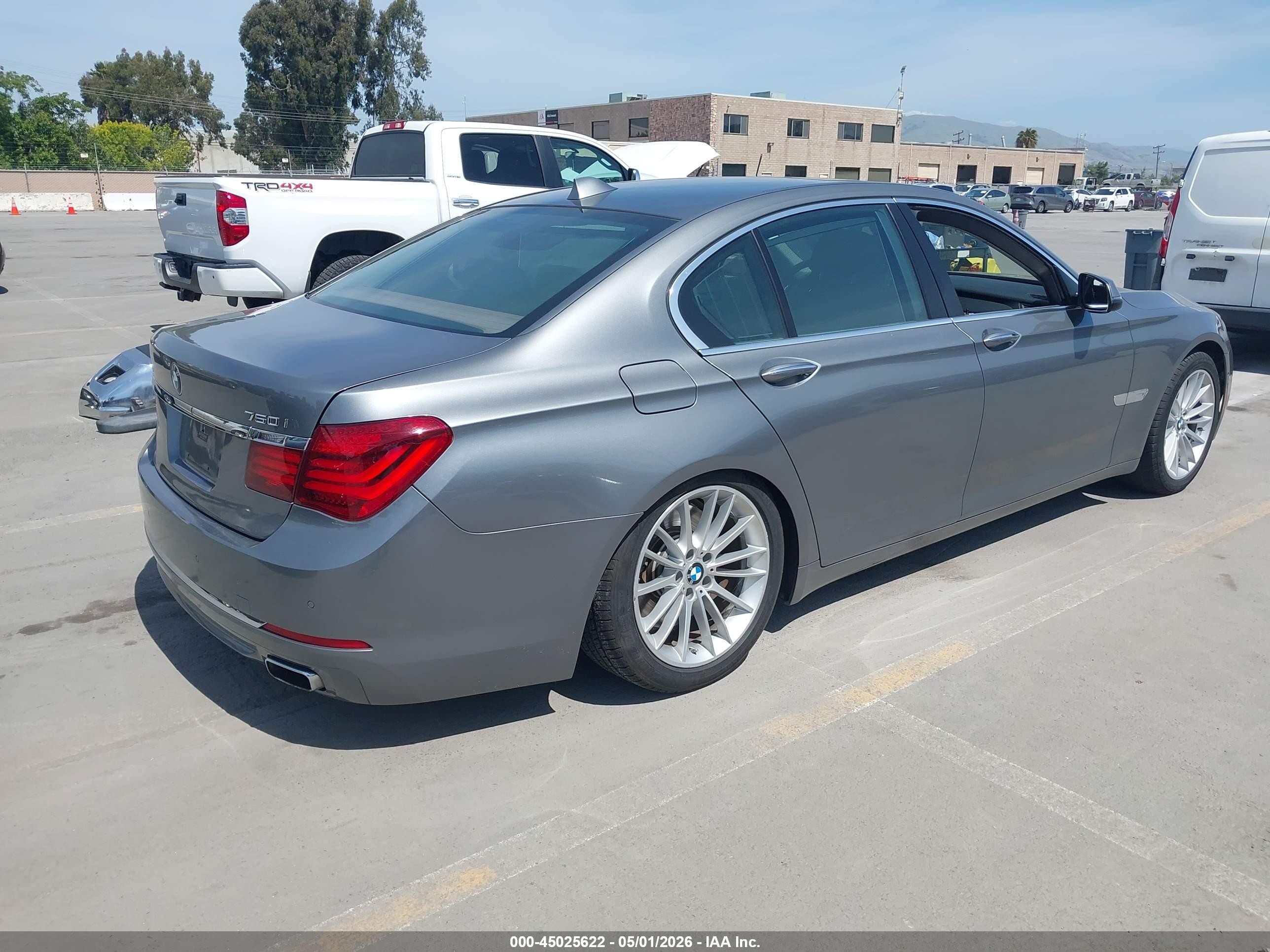 2014 Bmw 750i   Gray vin: WBAYA8C5XED228199