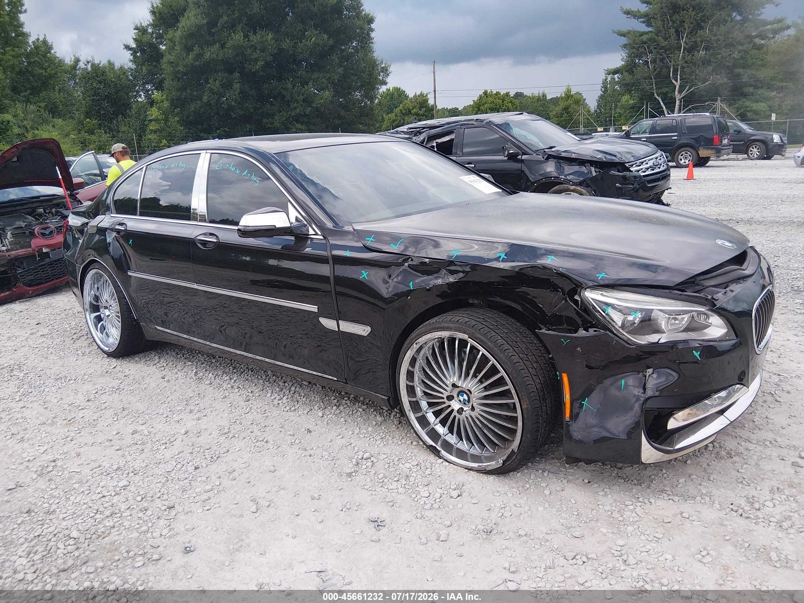 2013 Bmw 750i Xdrive Black vin: WBAYB6C50DC998269
