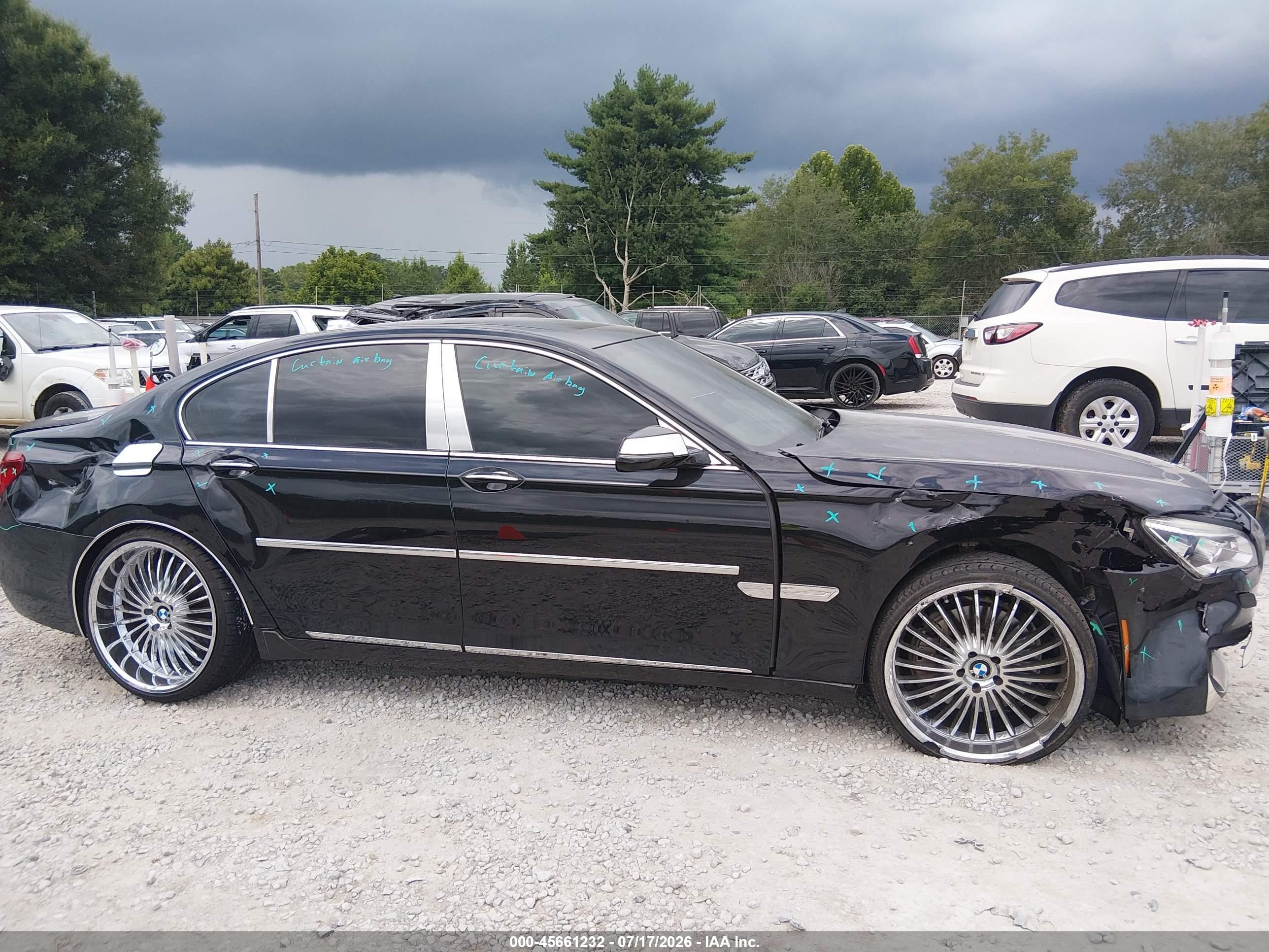 2013 Bmw 750i Xdrive Black vin: WBAYB6C50DC998269