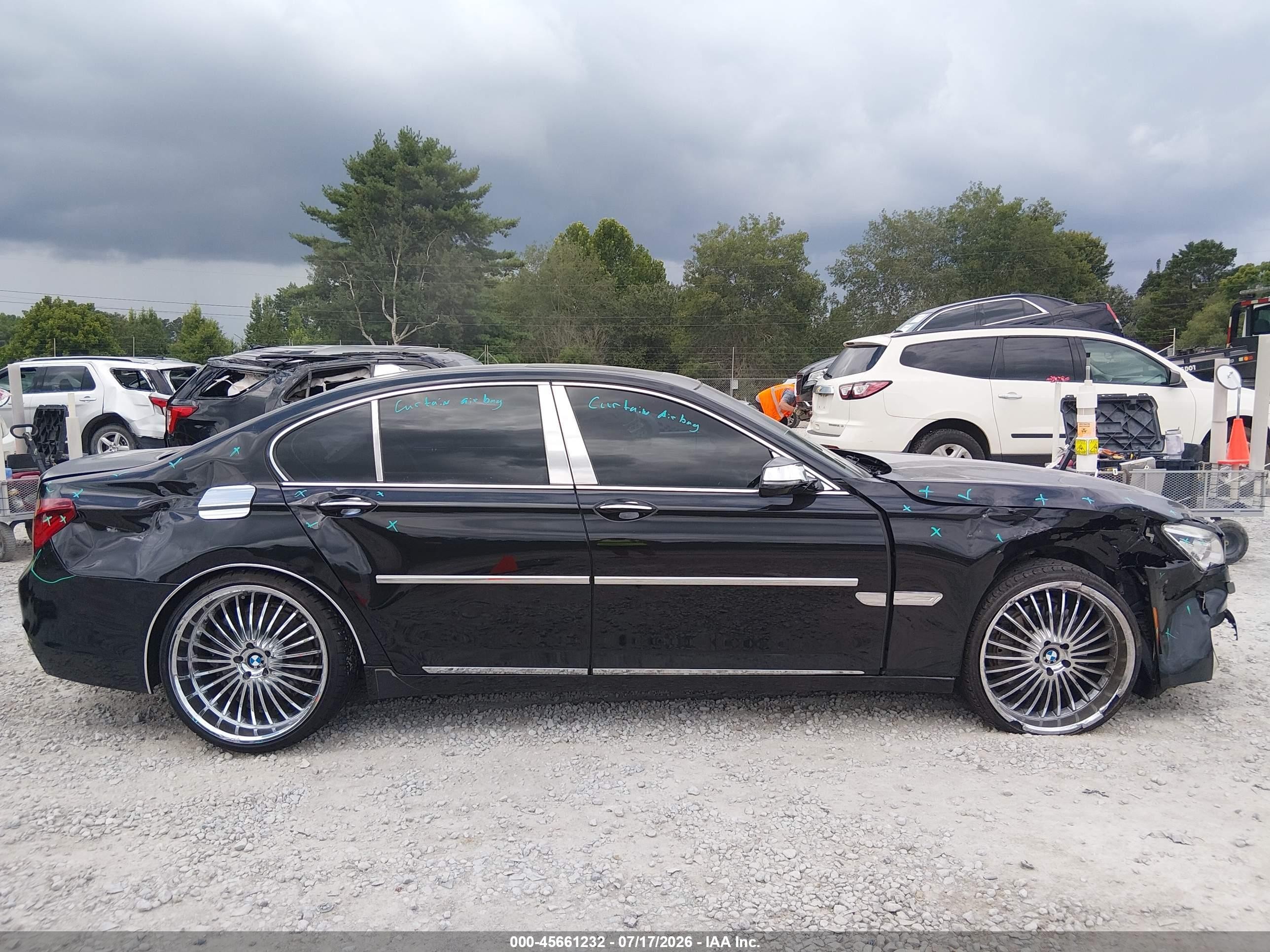 2013 Bmw 750i Xdrive Black vin: WBAYB6C50DC998269
