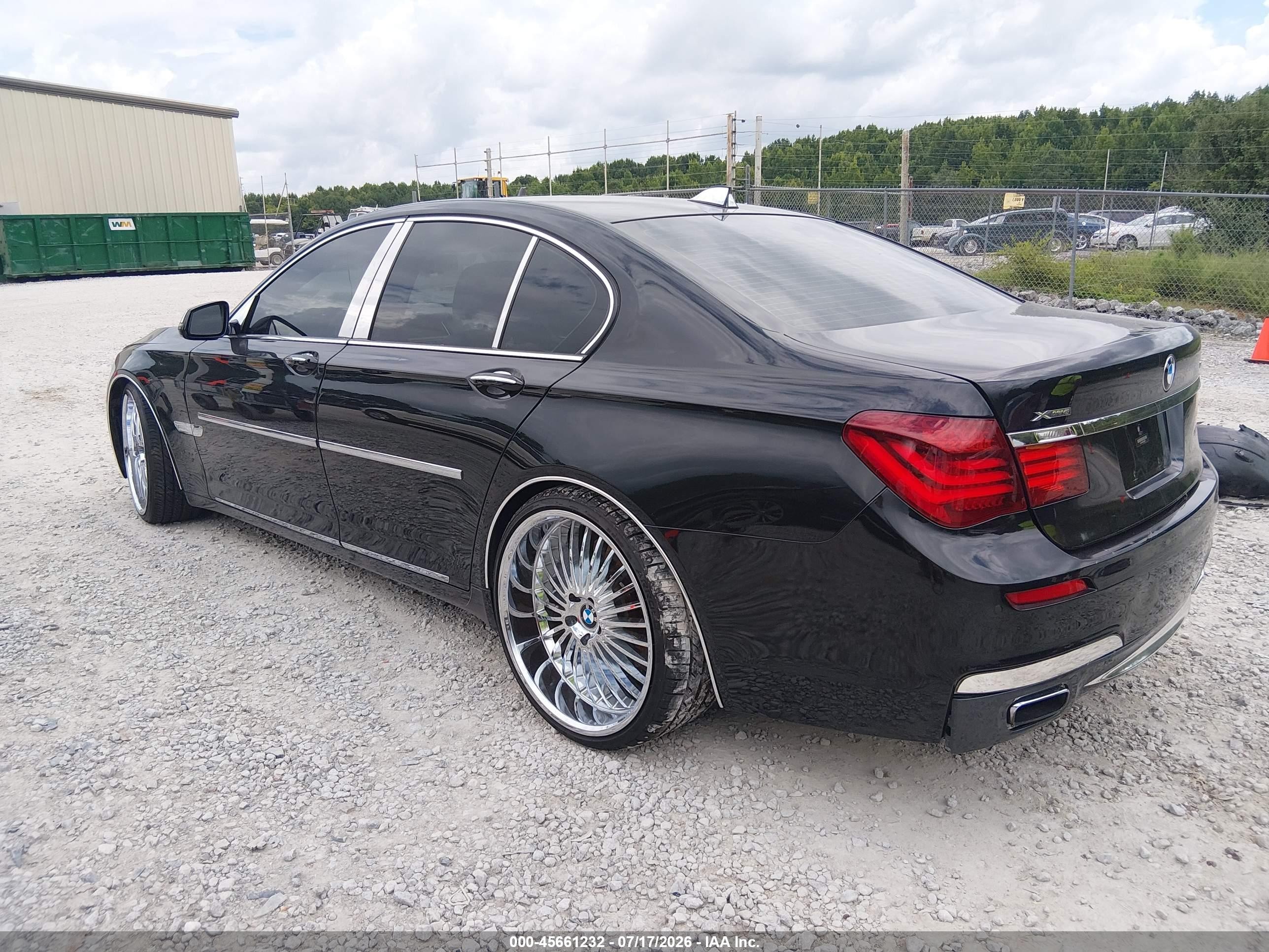 2013 Bmw 750i Xdrive Black vin: WBAYB6C50DC998269