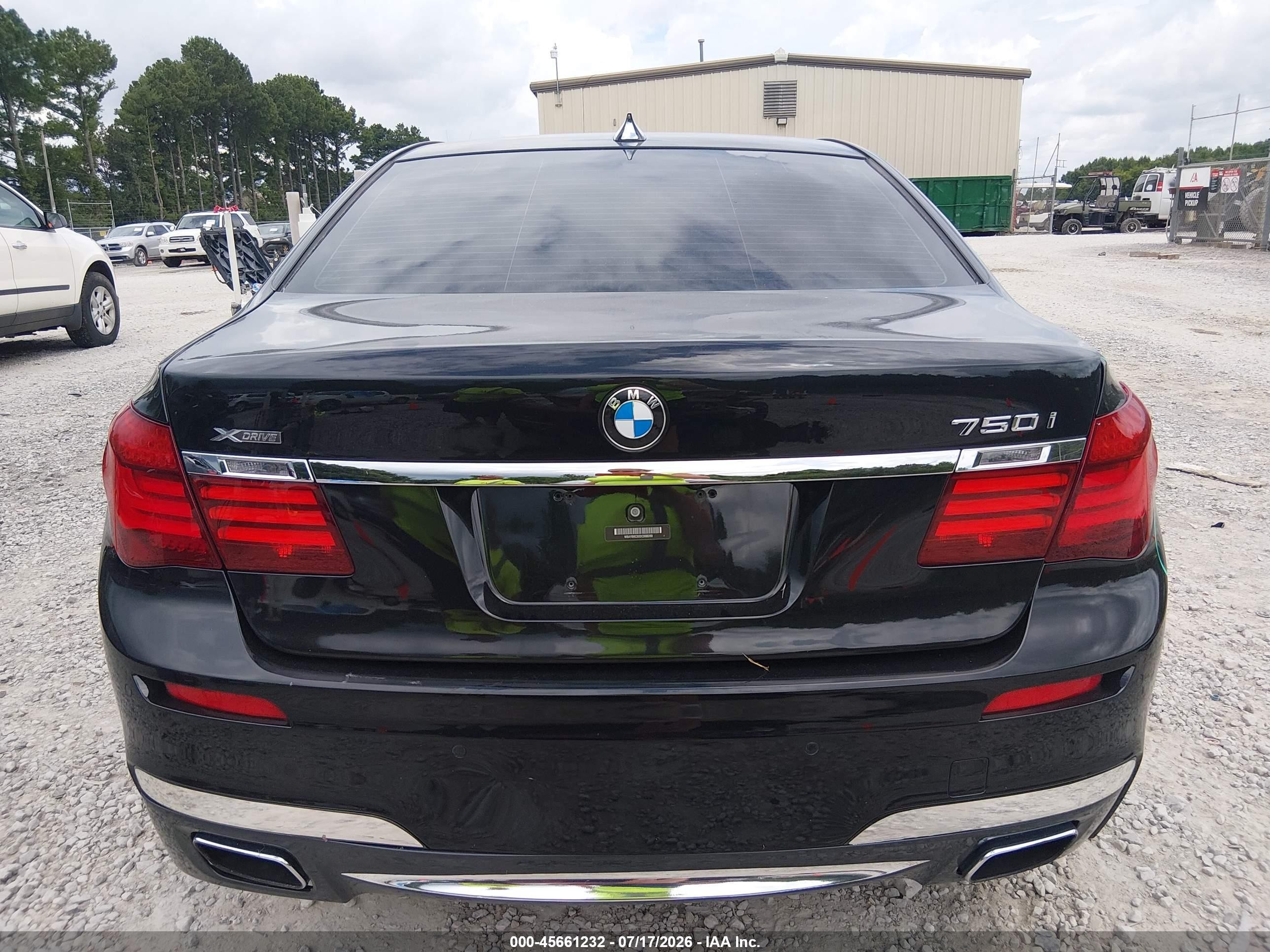 2013 Bmw 750i Xdrive Black vin: WBAYB6C50DC998269