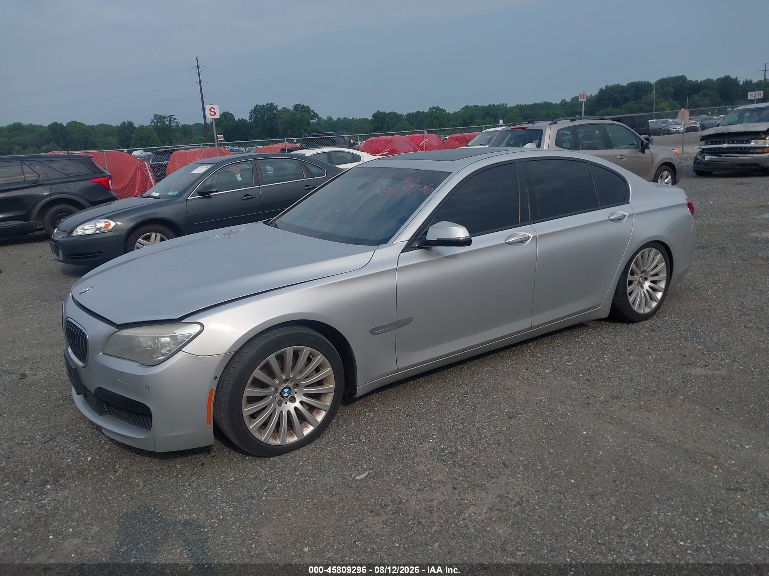 2013 Bmw 750i Xdrive Silver vin: WBAYB6C50DD223609