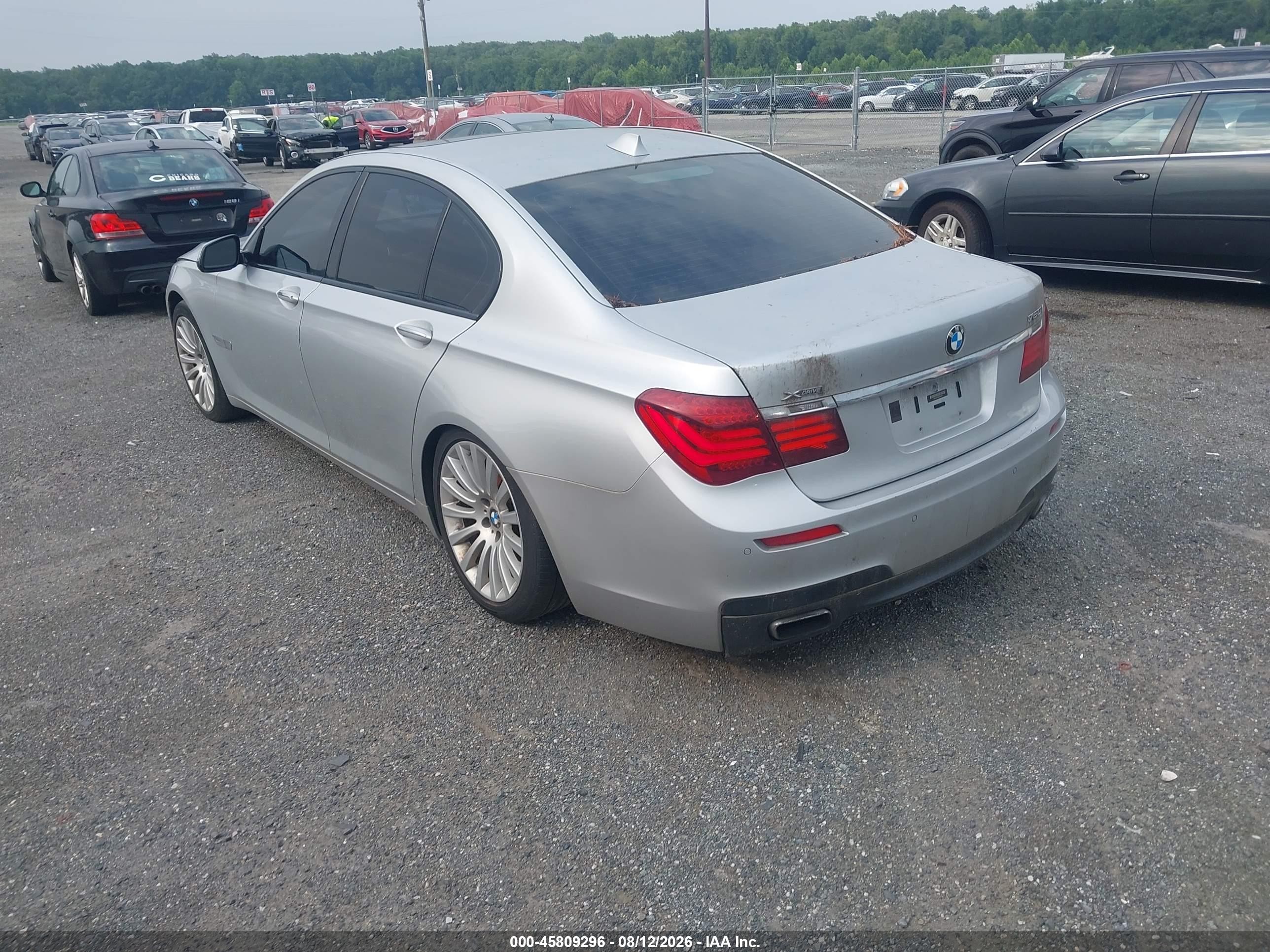 2013 Bmw 750i Xdrive Silver vin: WBAYB6C50DD223609