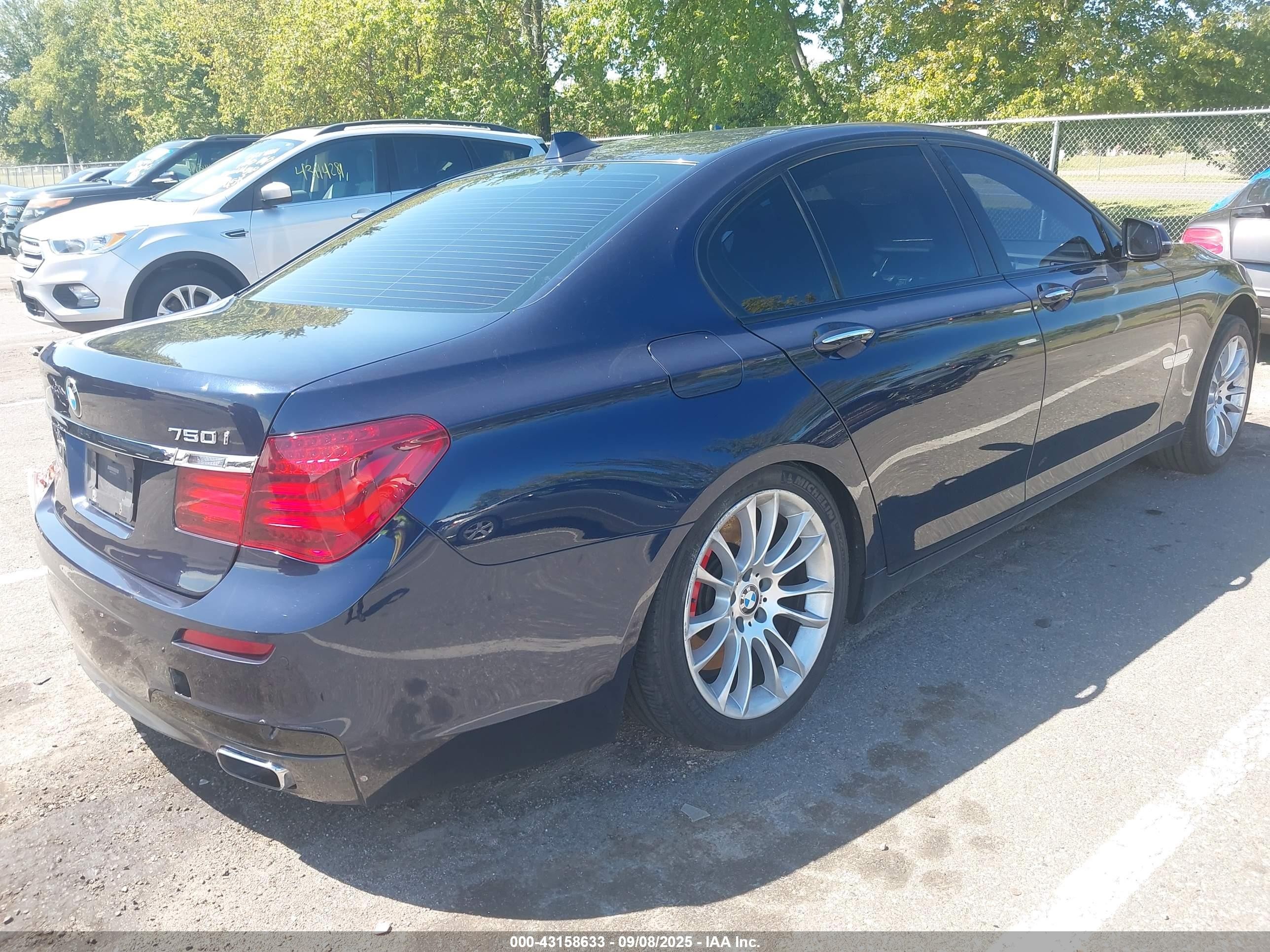 2014 Bmw 750i Xdrive Black vin: WBAYB6C50ED225023