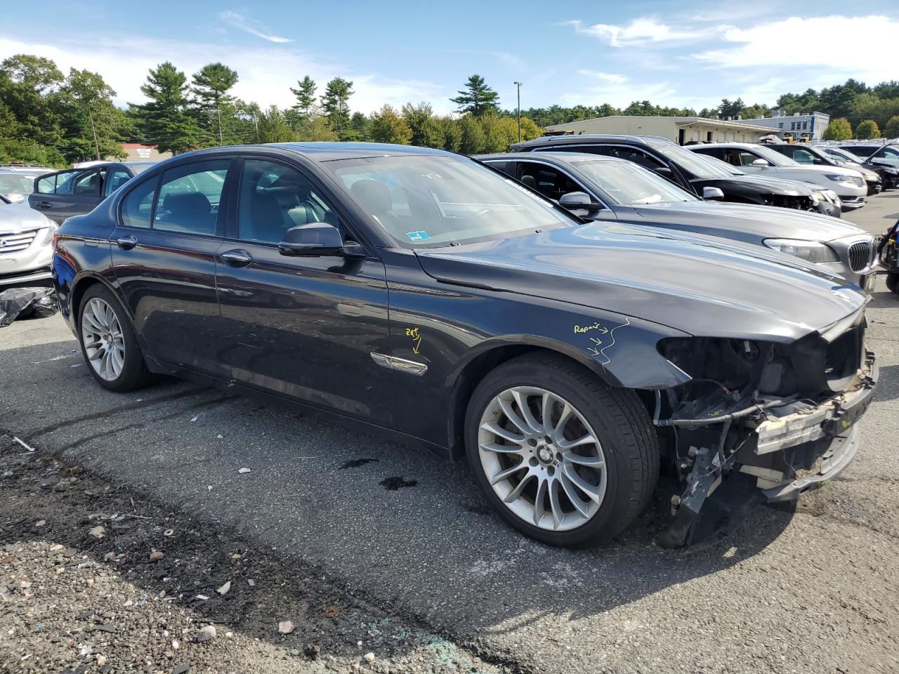 2013 Bmw 750 Xi Gray vin: WBAYB6C51DD223523