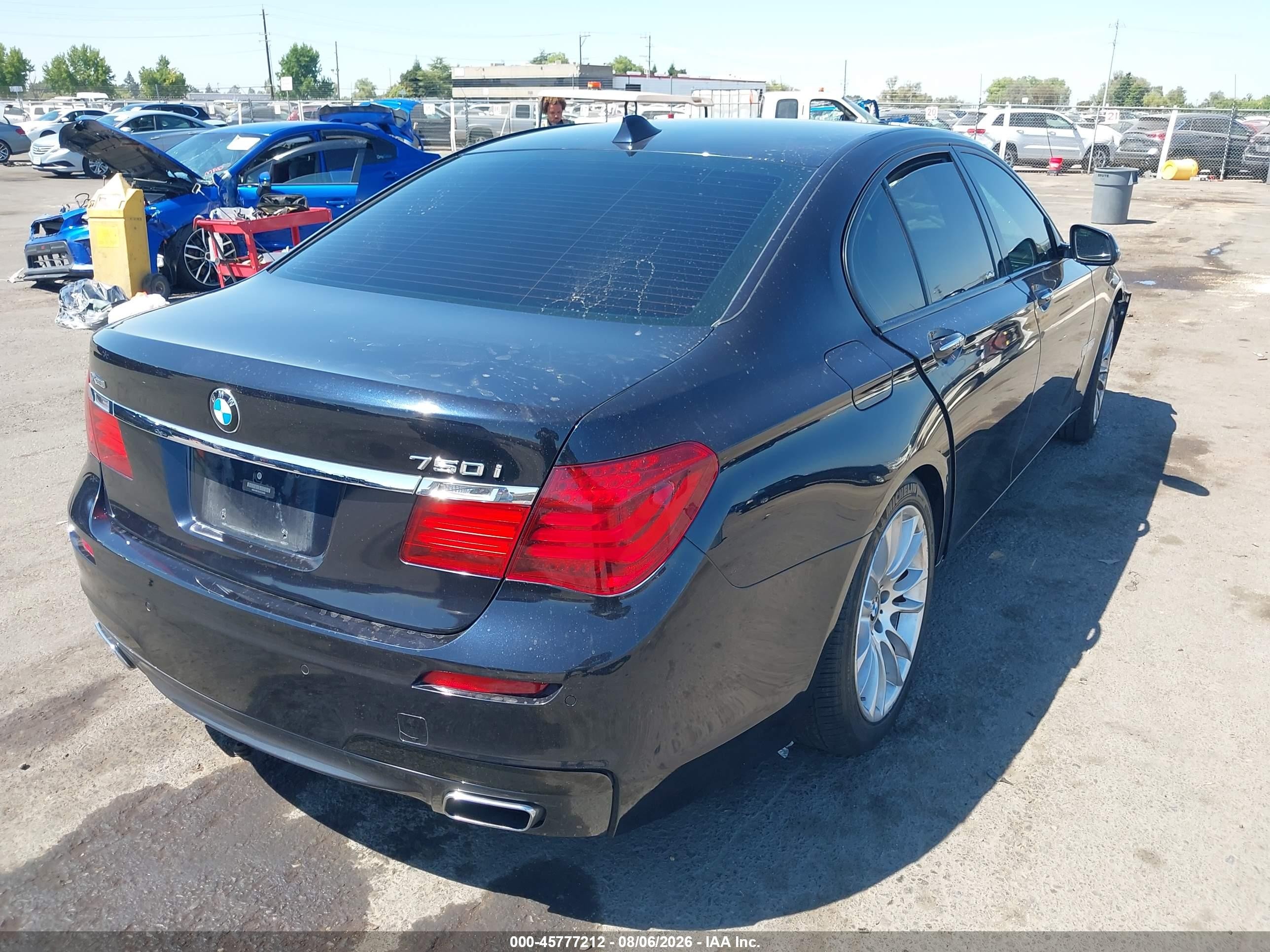 2014 Bmw 750i Xdrive Dark Blue vin: WBAYB6C52ED225069