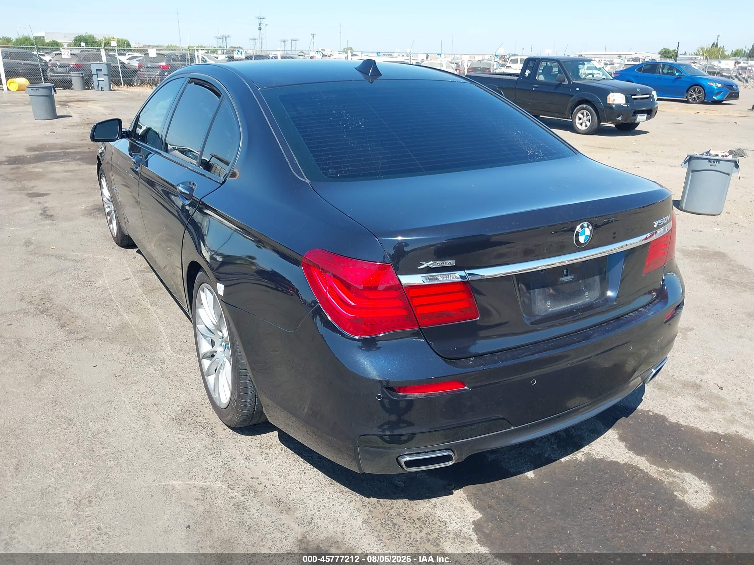2014 Bmw 750i Xdrive Dark Blue vin: WBAYB6C52ED225069