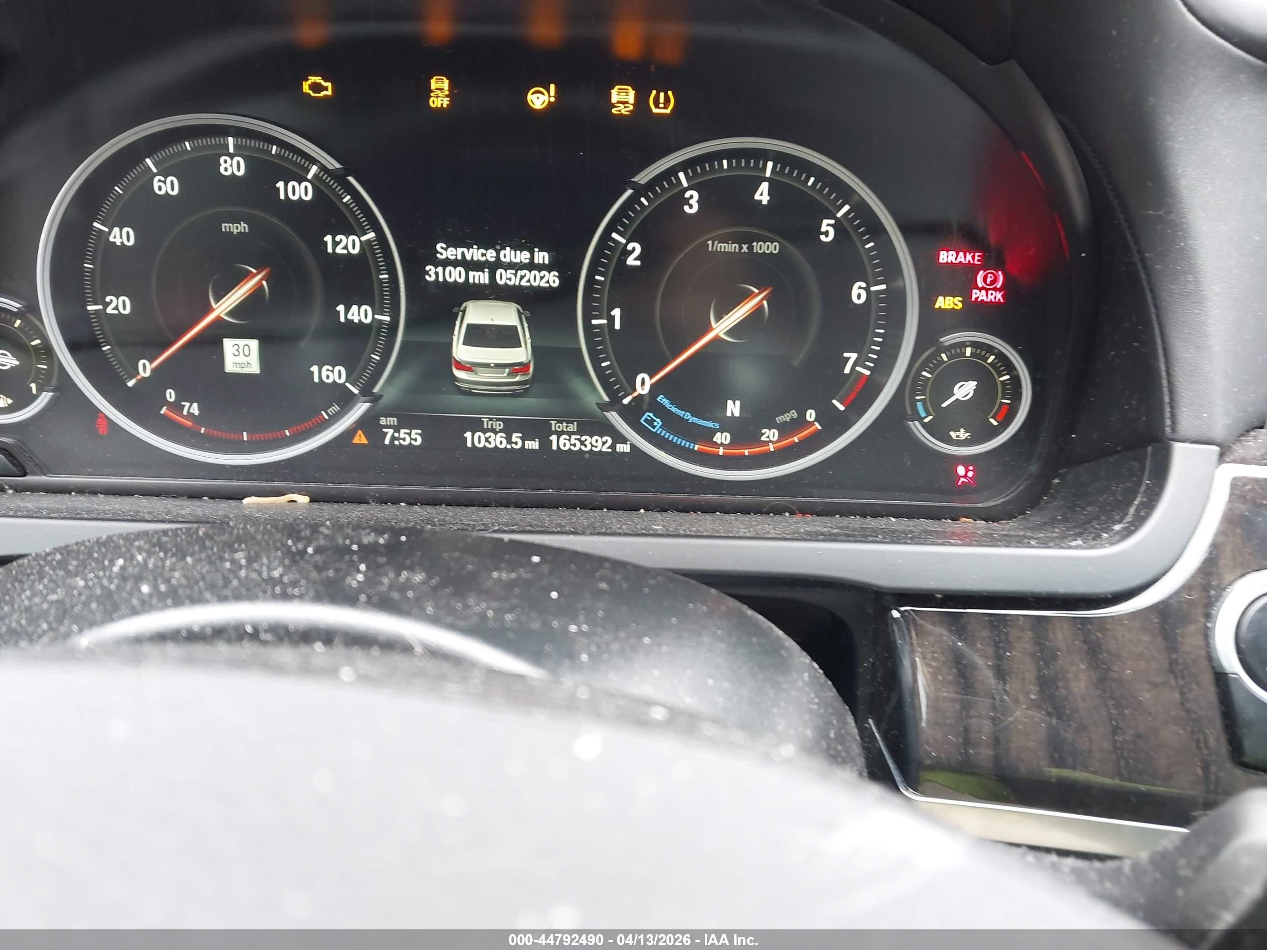 2015 Bmw 750i Xdrive Gray vin: WBAYB6C52FD225381