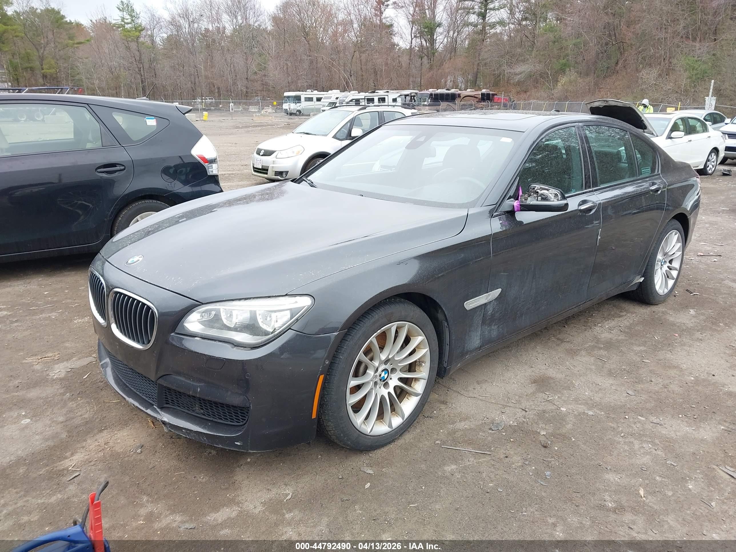 2015 Bmw 750i Xdrive Gray vin: WBAYB6C52FD225381