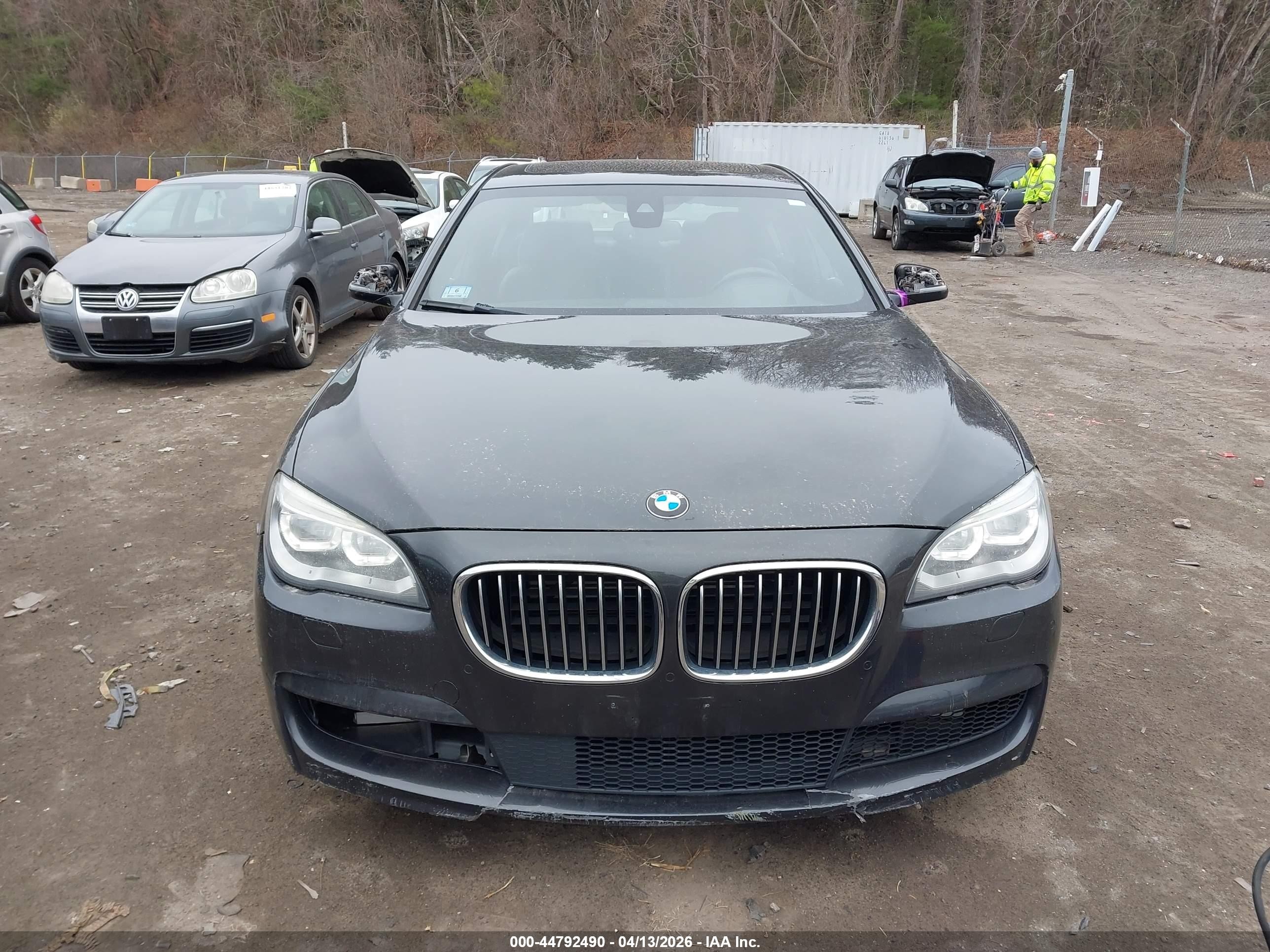 2015 Bmw 750i Xdrive Gray vin: WBAYB6C52FD225381