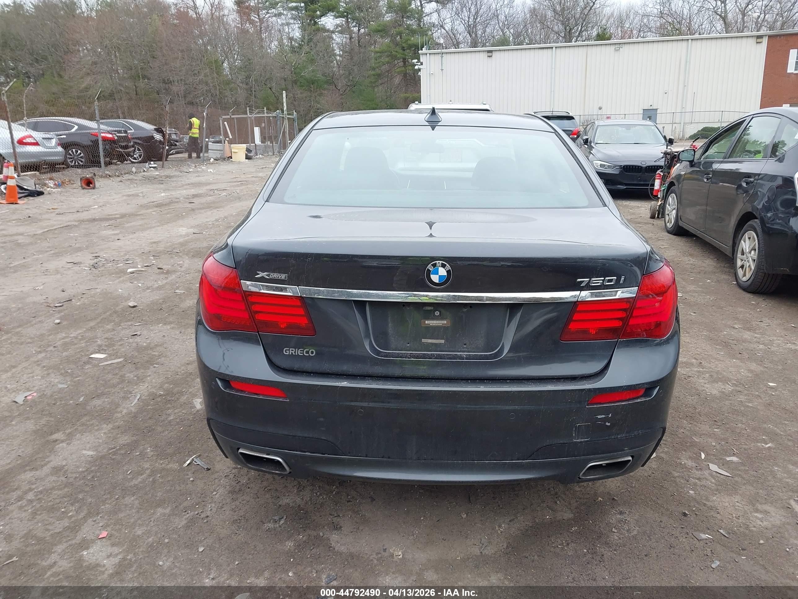 2015 Bmw 750i Xdrive Gray vin: WBAYB6C52FD225381