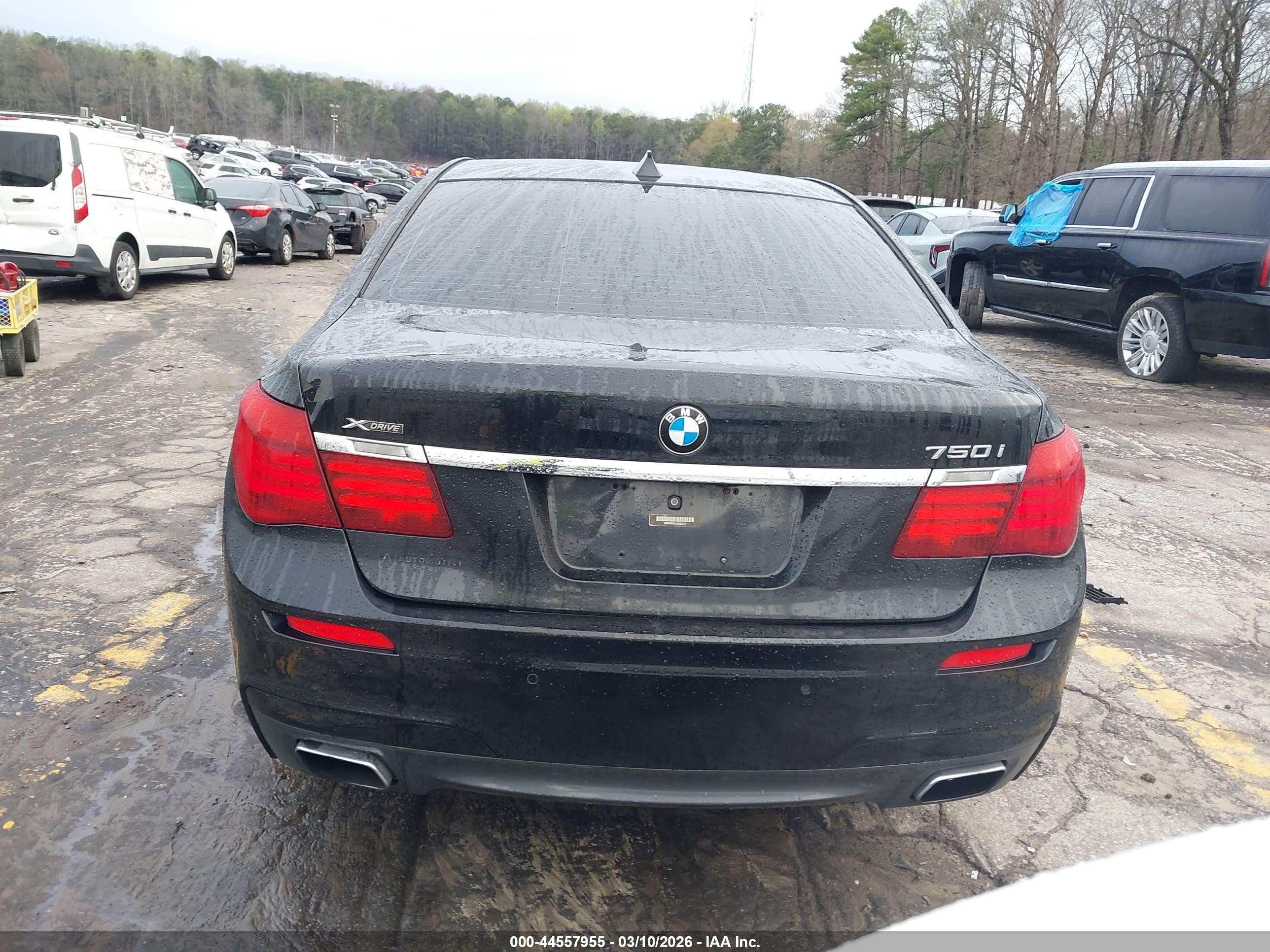 2014 Bmw 750i Xdrive Black vin: WBAYB6C54ED225171