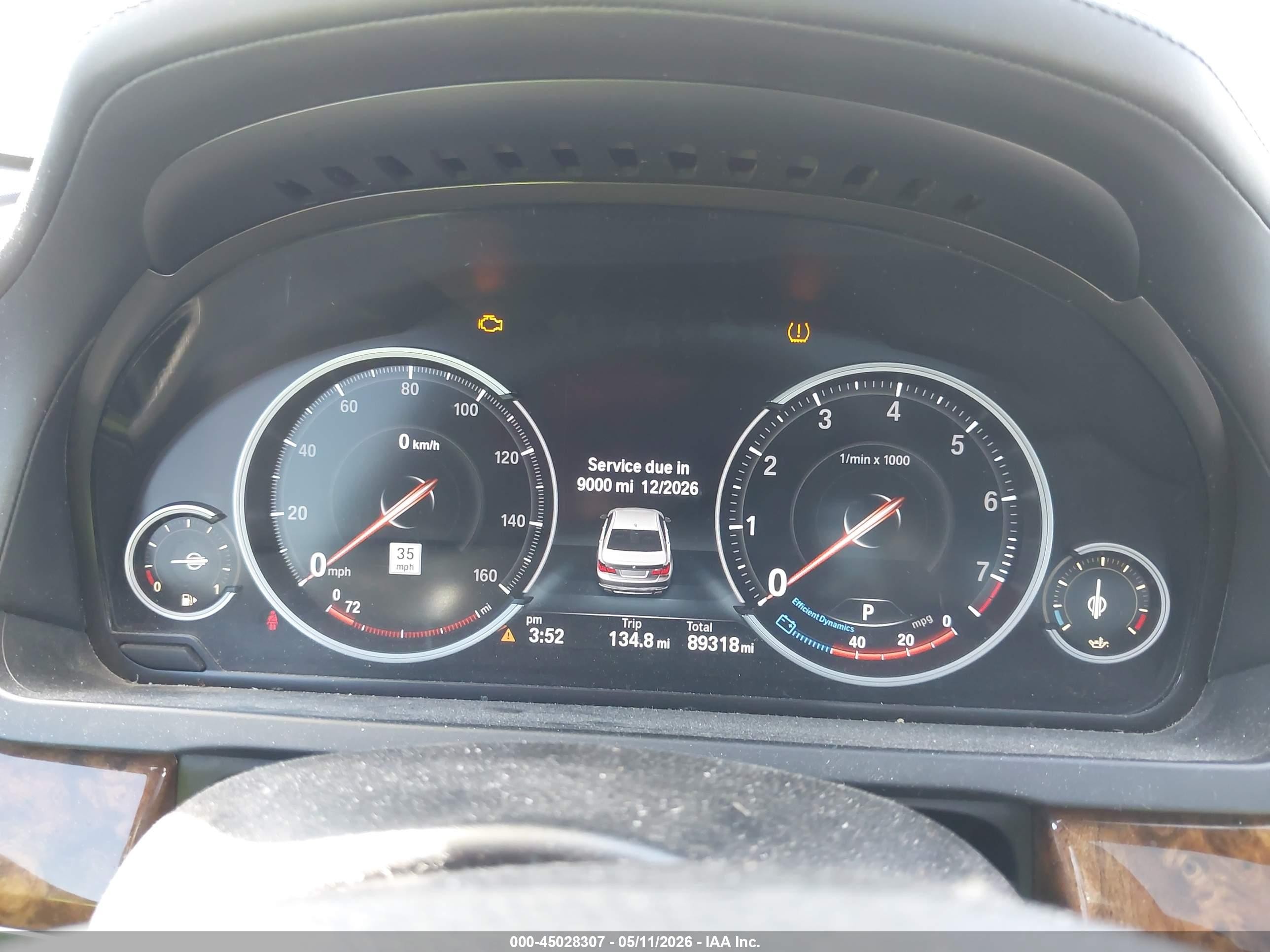 2014 Bmw 750i Xdrive Белый vin: WBAYB6C57ED224323