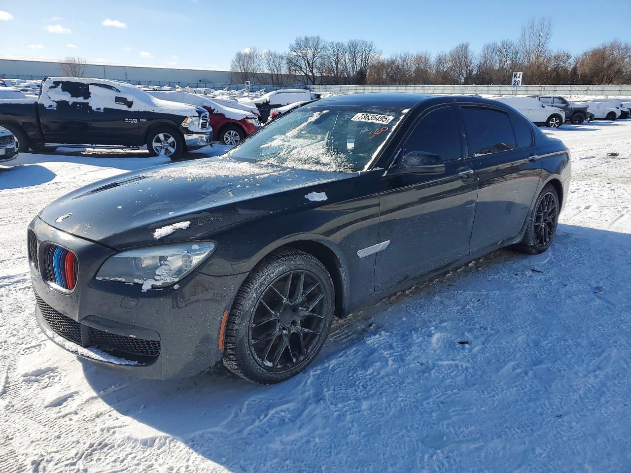 2015 Bmw 740 Li Black vin: WBAYE4C56FD947321