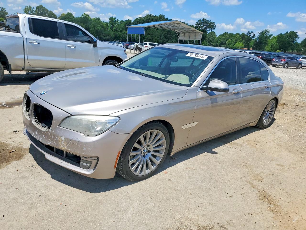 2013 Bmw 740 Li Silver vin: WBAYE4C58DDW22568