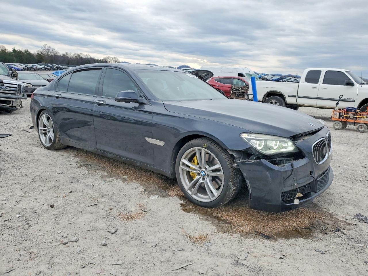 2014 Bmw 750 Li Black vin: WBAYE8C50ED135292