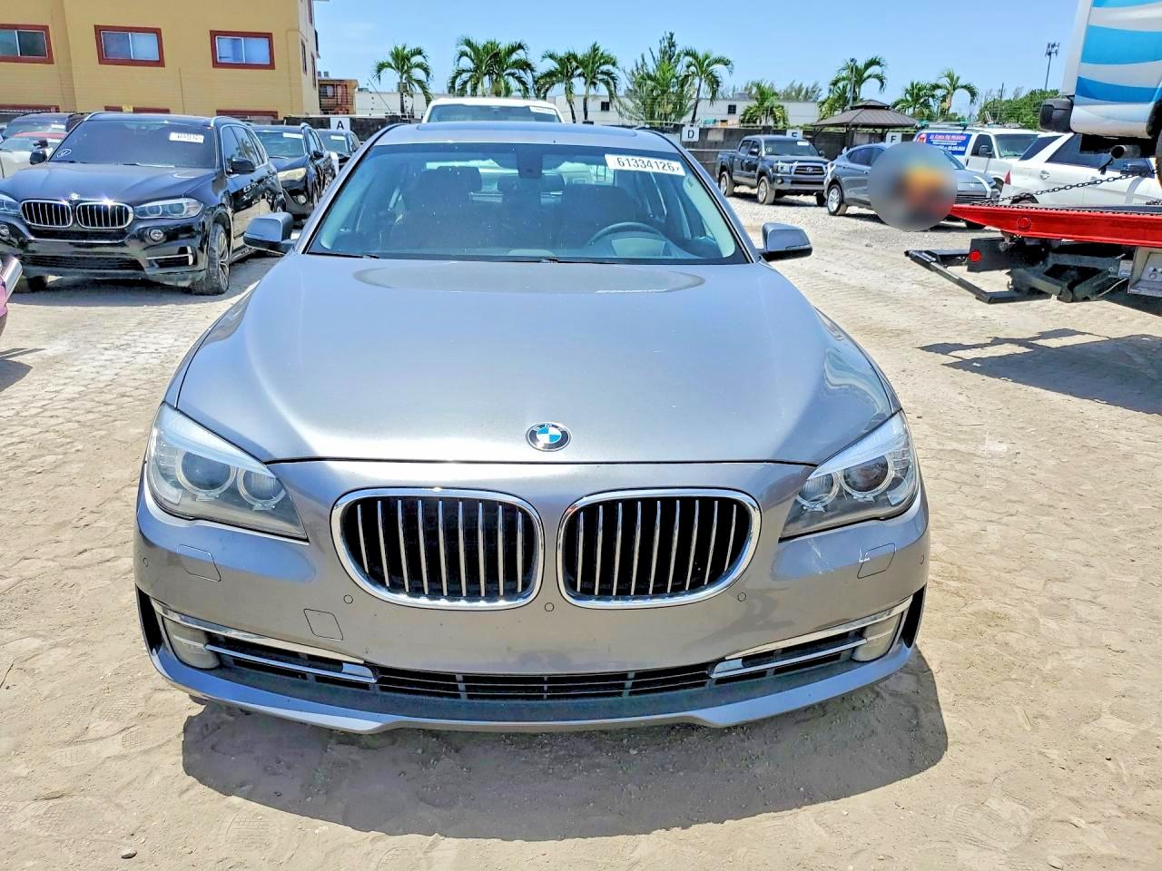 2013 Bmw 750 Li Gray vin: WBAYE8C51DDE22285