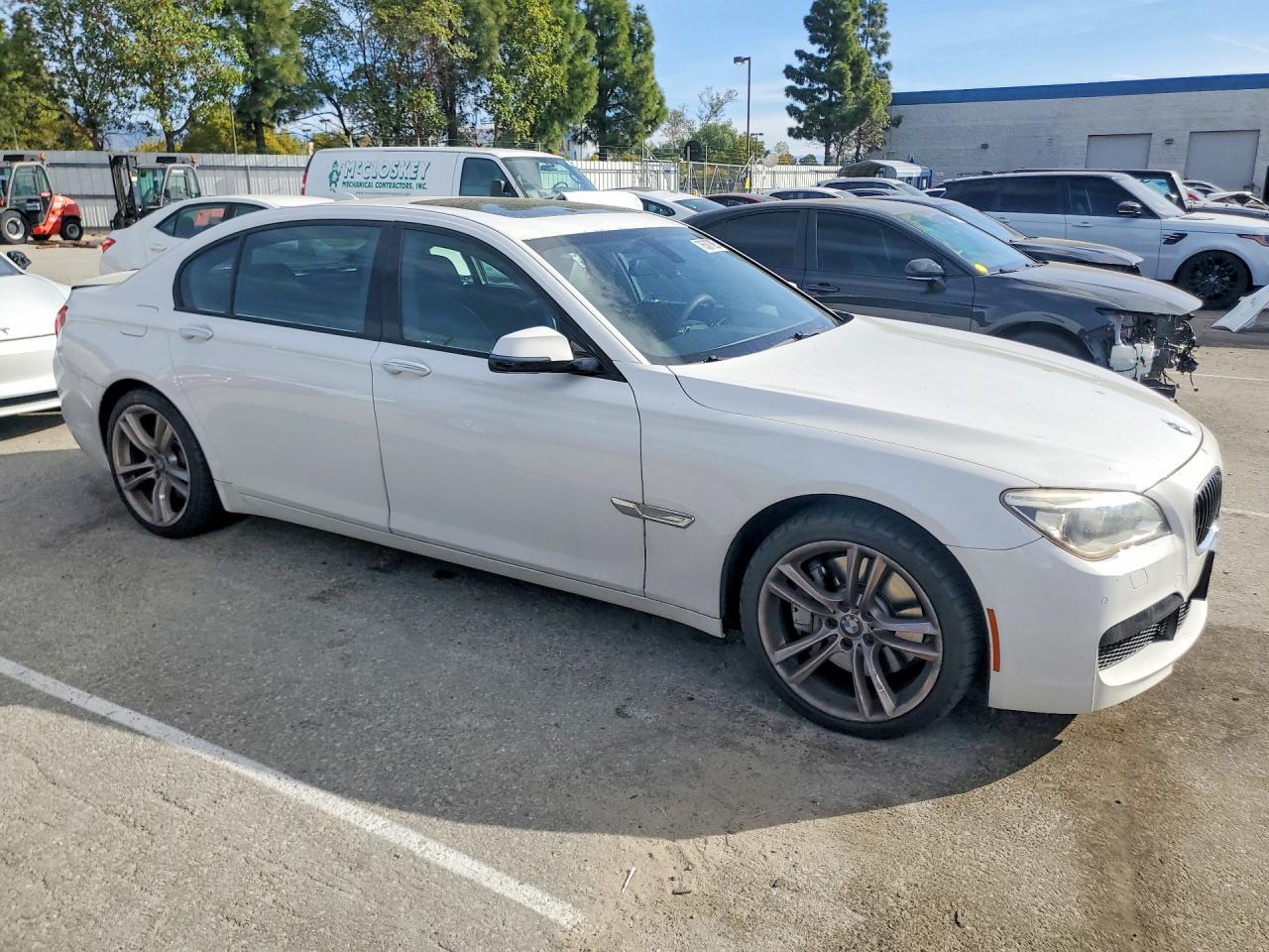 2014 Bmw 750 Li White vin: WBAYE8C52ED134807