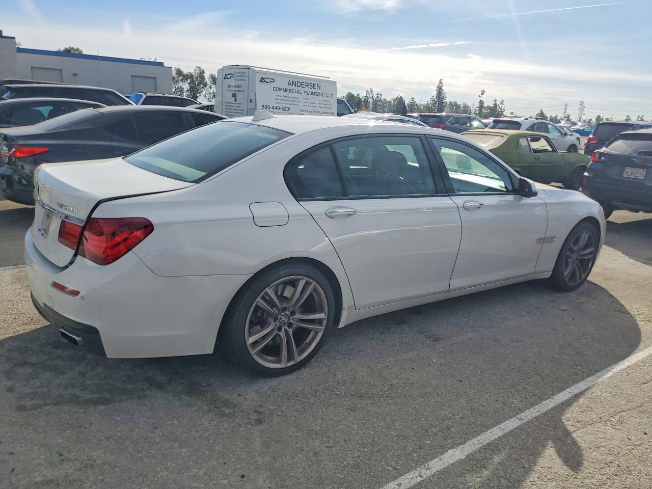 2014 Bmw 750 Li White vin: WBAYE8C52ED134807