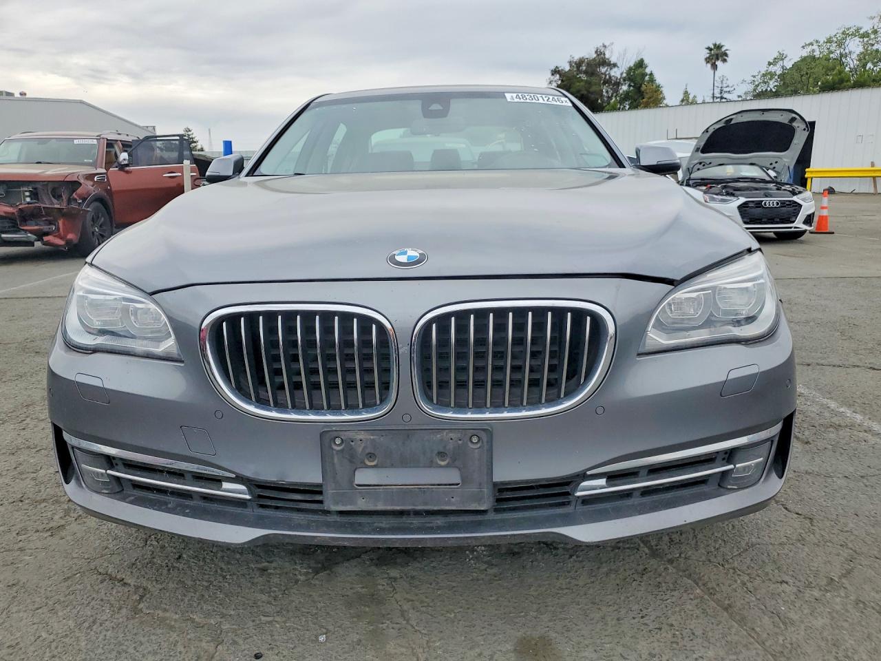 2014 Bmw 750 Li Silver vin: WBAYE8C52ED135424