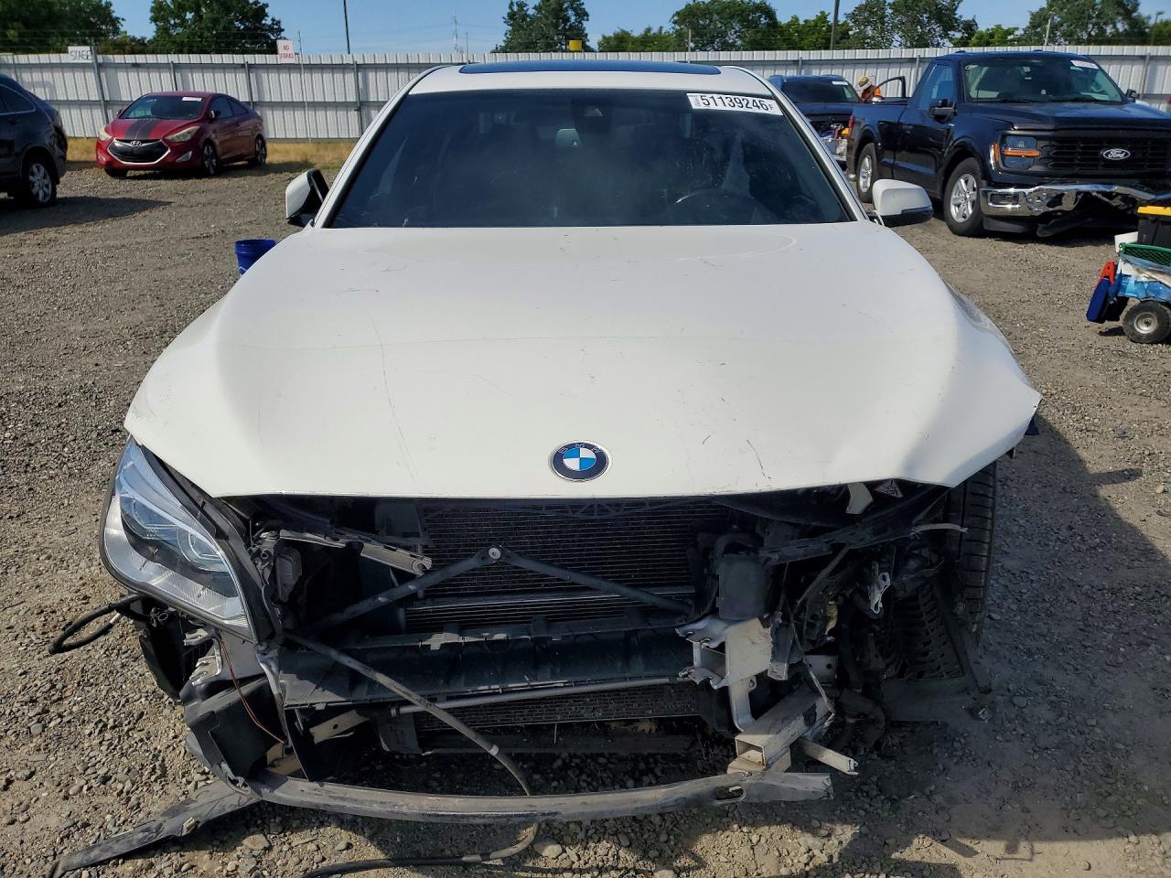 2014 Bmw 750 Li White vin: WBAYE8C53ED134587
