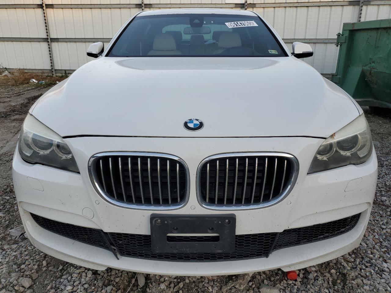 2014 Bmw 750 Li White vin: WBAYE8C53ED135013 Damage: Left Head Lamp, Faded, Repair Required