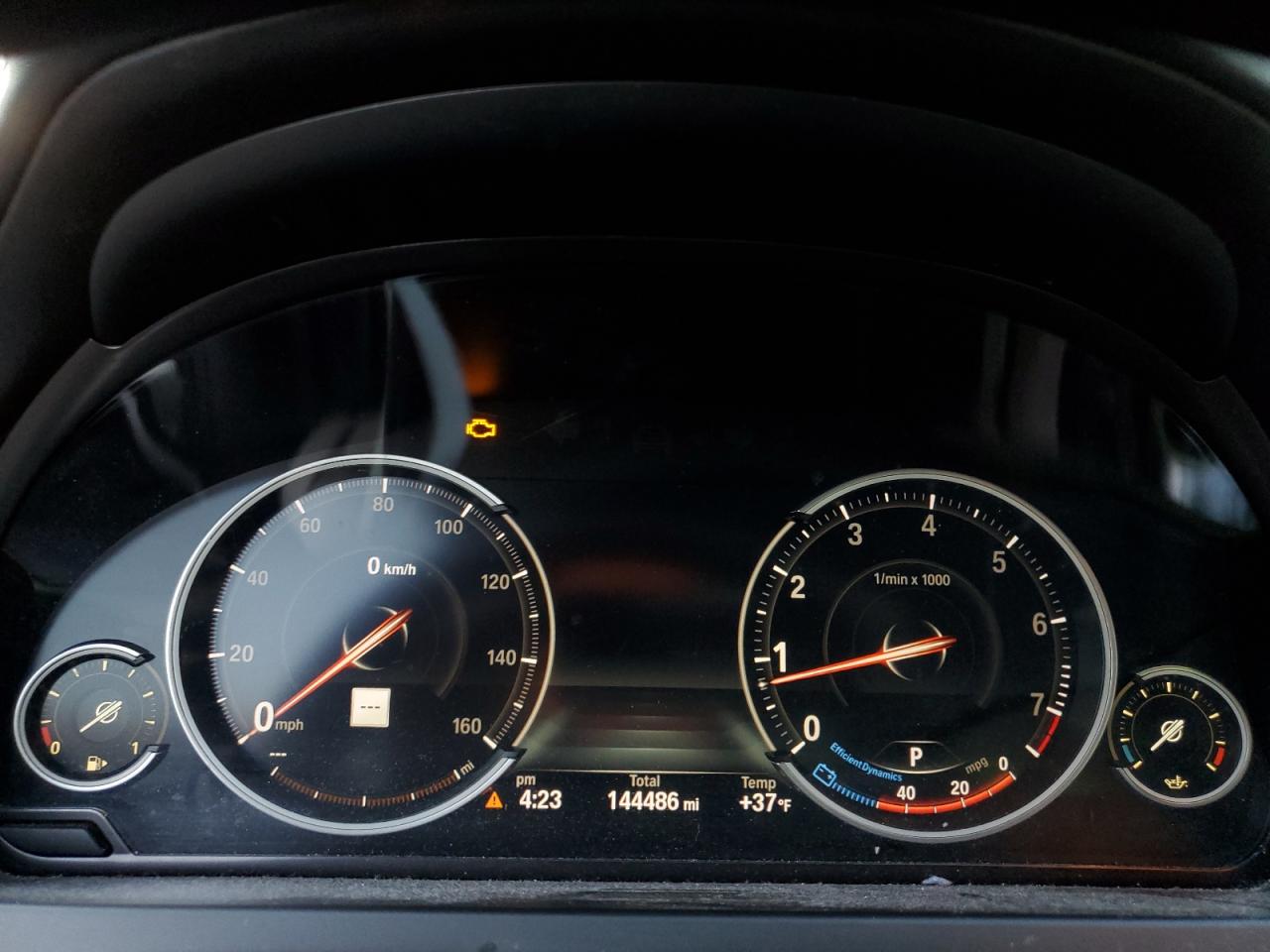 2014 Bmw 750 Li White vin: WBAYE8C53ED135013 Damage: Warning Light - Engine, On, Unacceptable