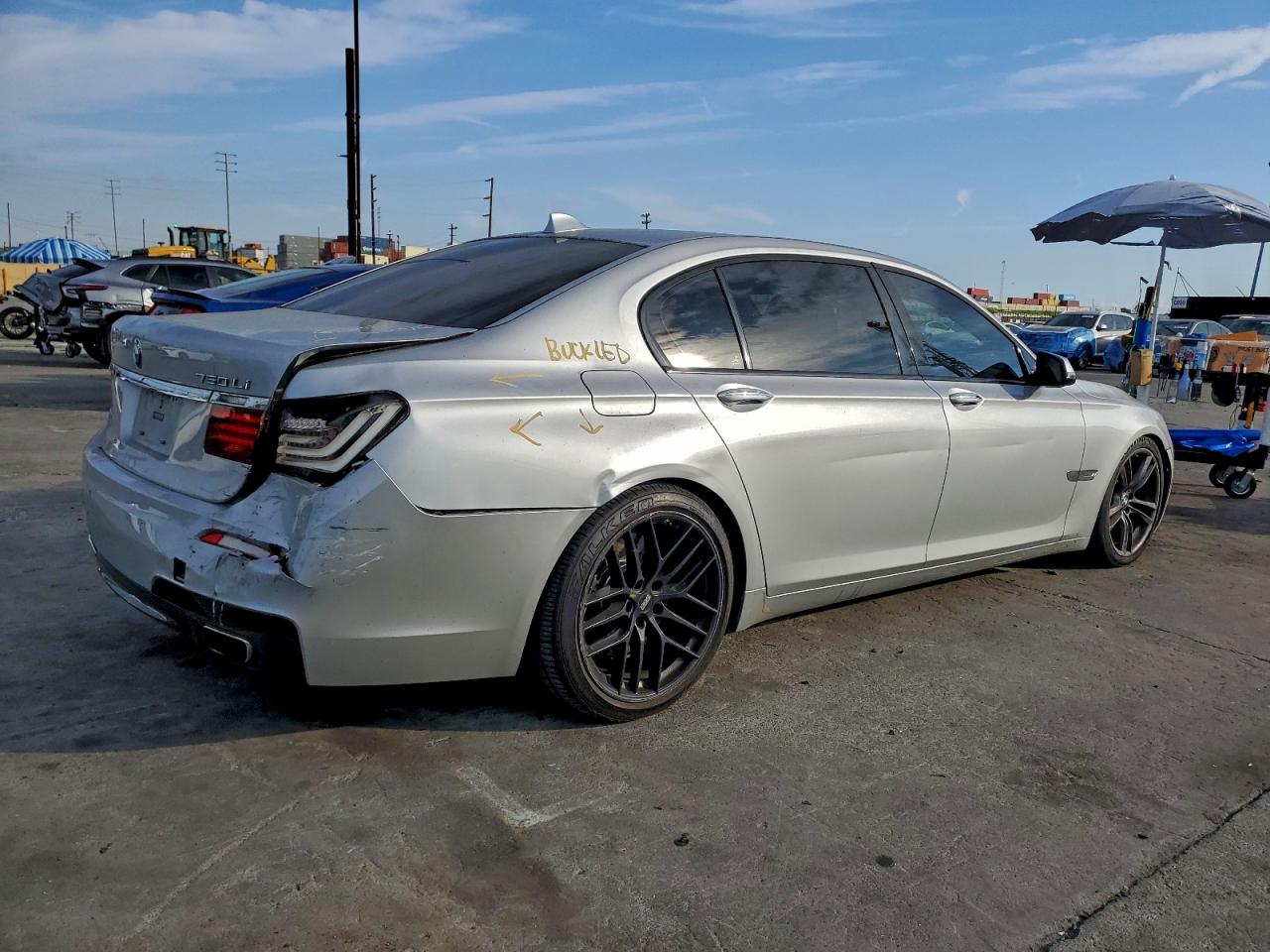 2015 Bmw 750 Li Silver vin: WBAYE8C54FD781260