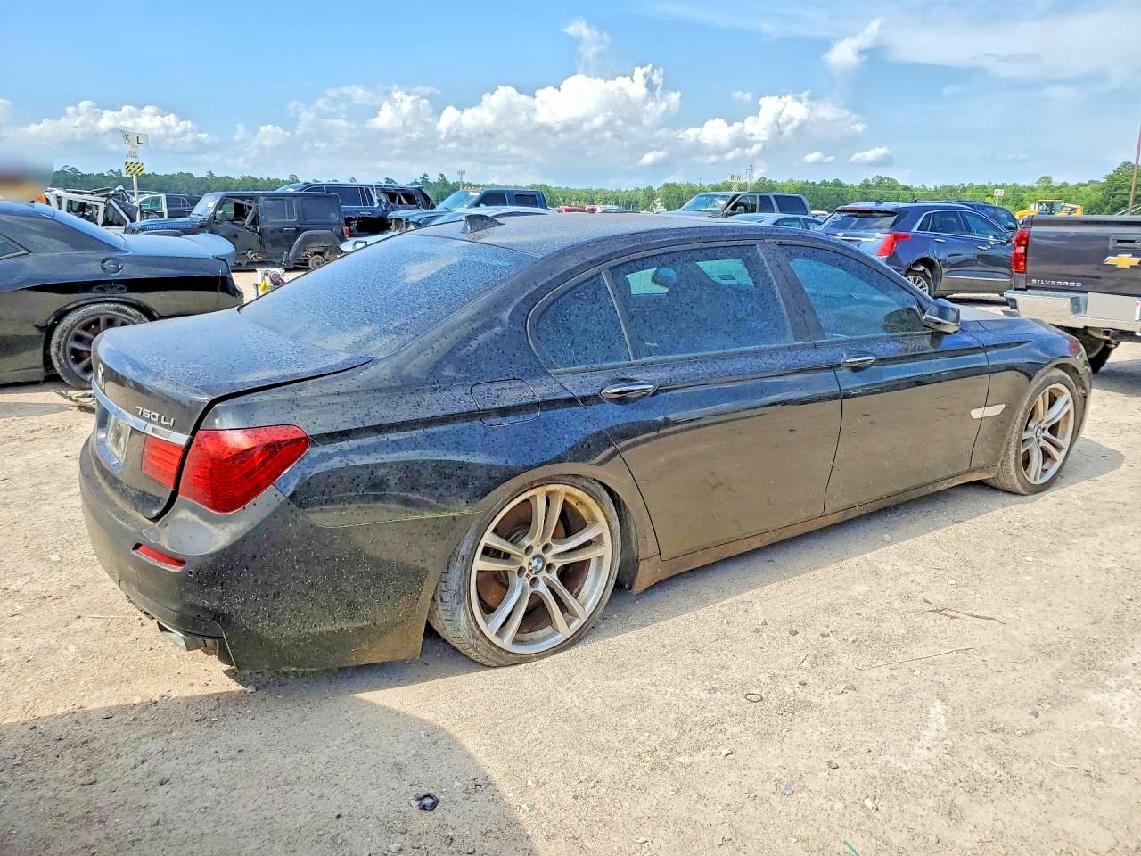 2013 Bmw 750 Li Black vin: WBAYE8C55DD133780