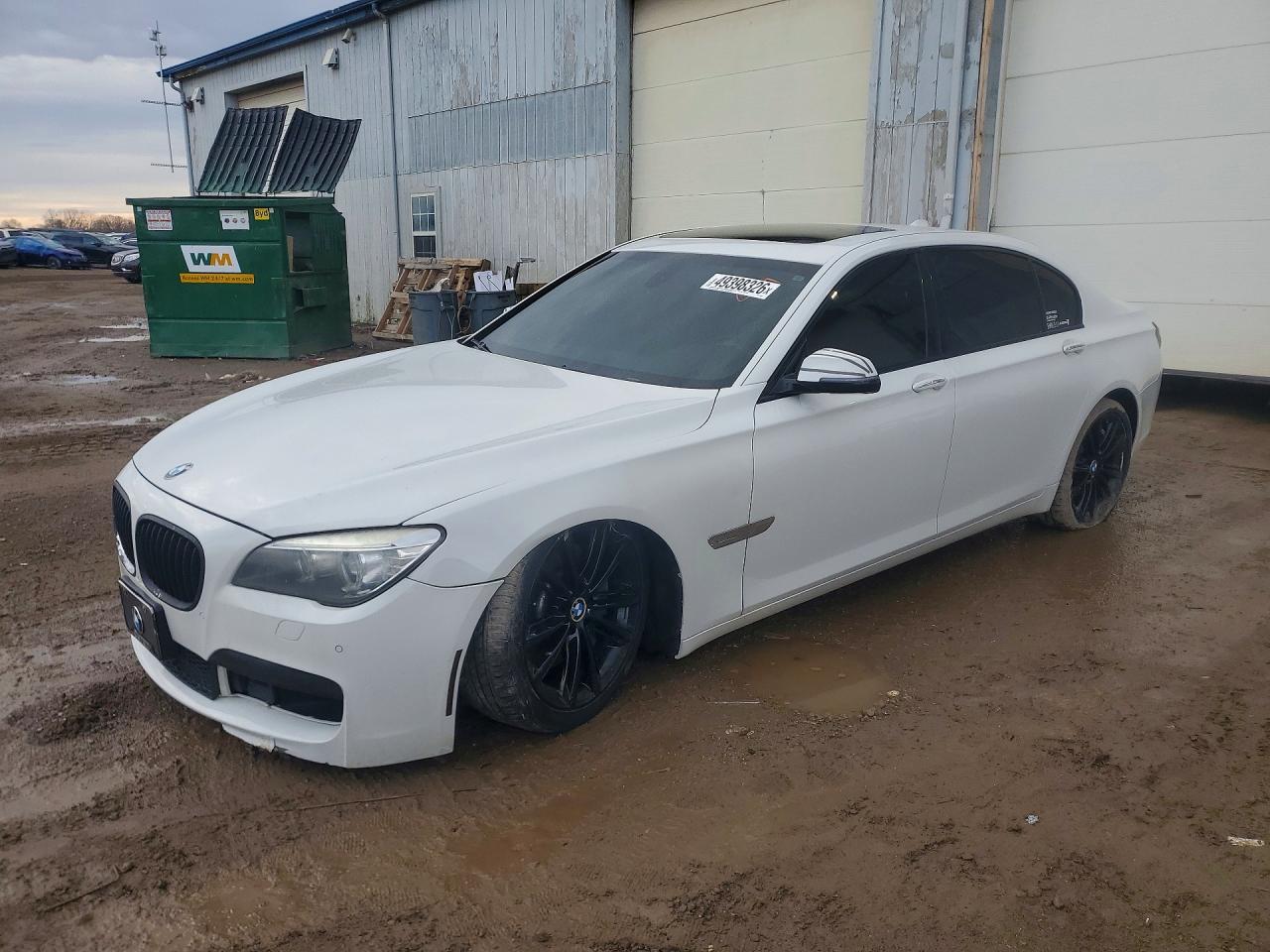 2014 Bmw 750 Li Белый vin: WBAYE8C59ED135551