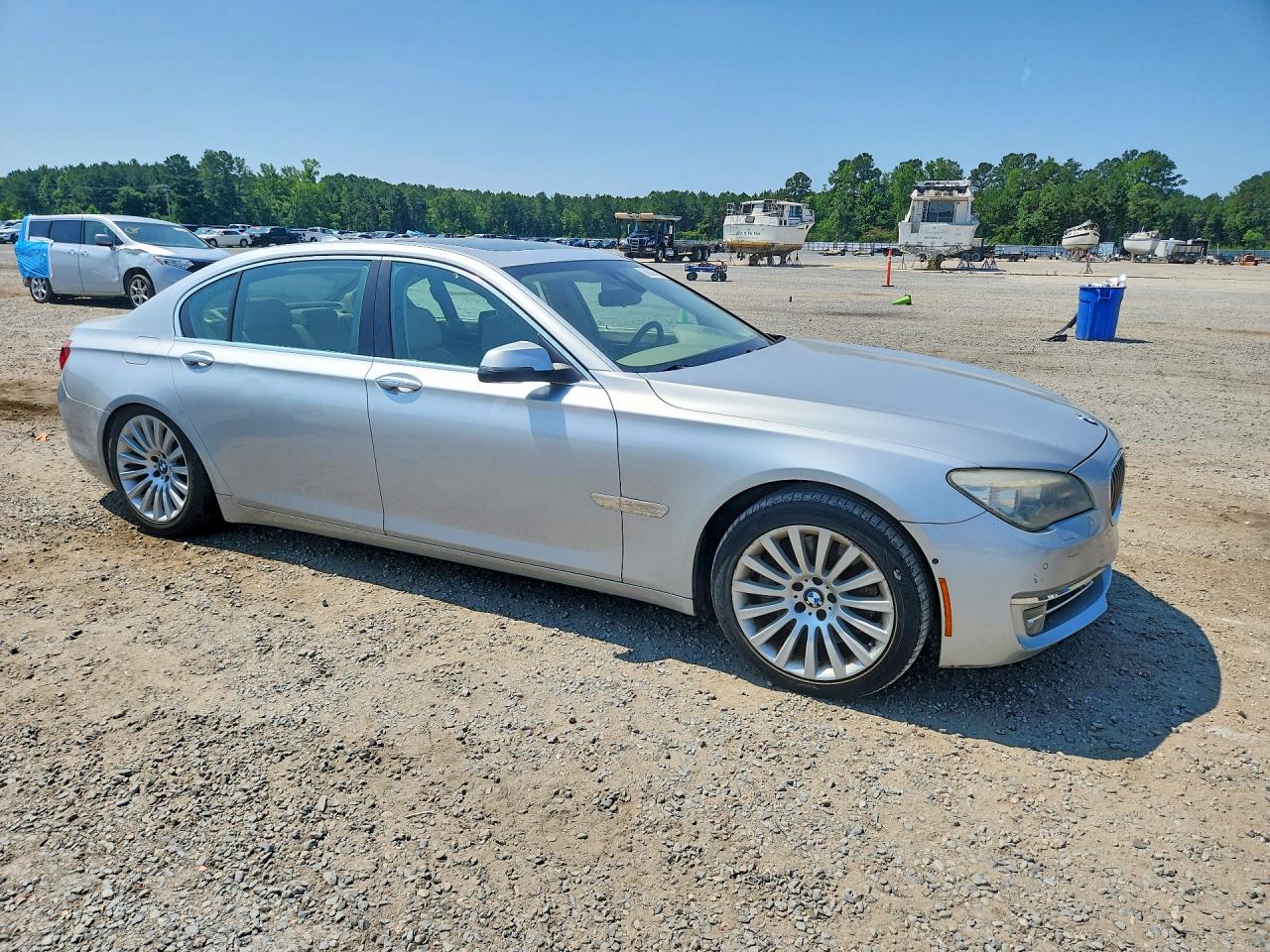 2013 Bmw 750 Li Gray vin: WBAYE8C5XDD131703
